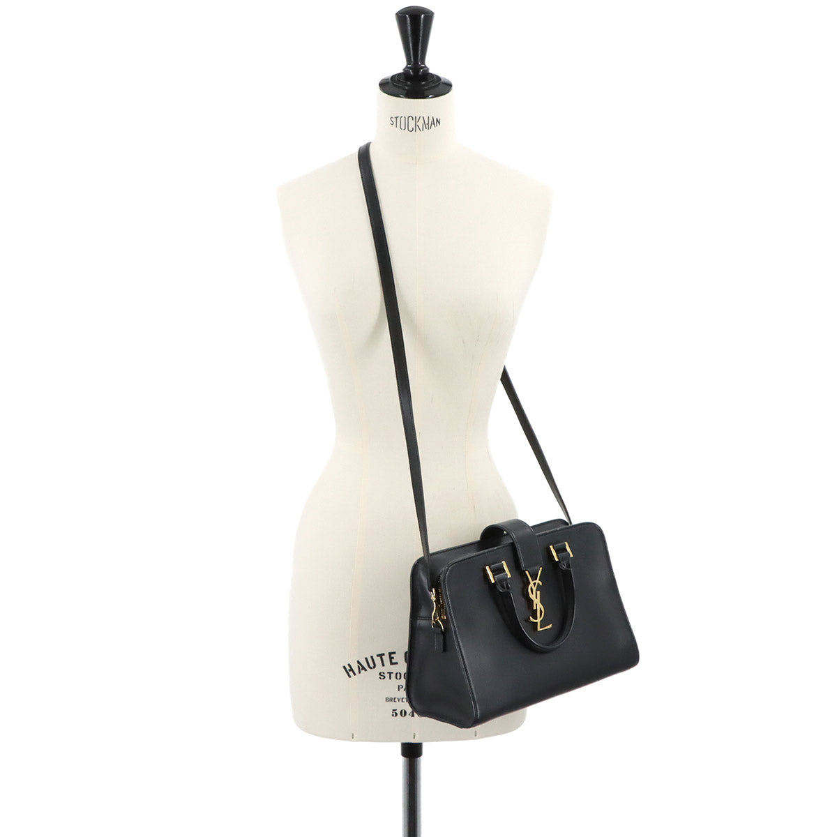 Baby Cabas Hand Shoulder Bag Leather Black 568853