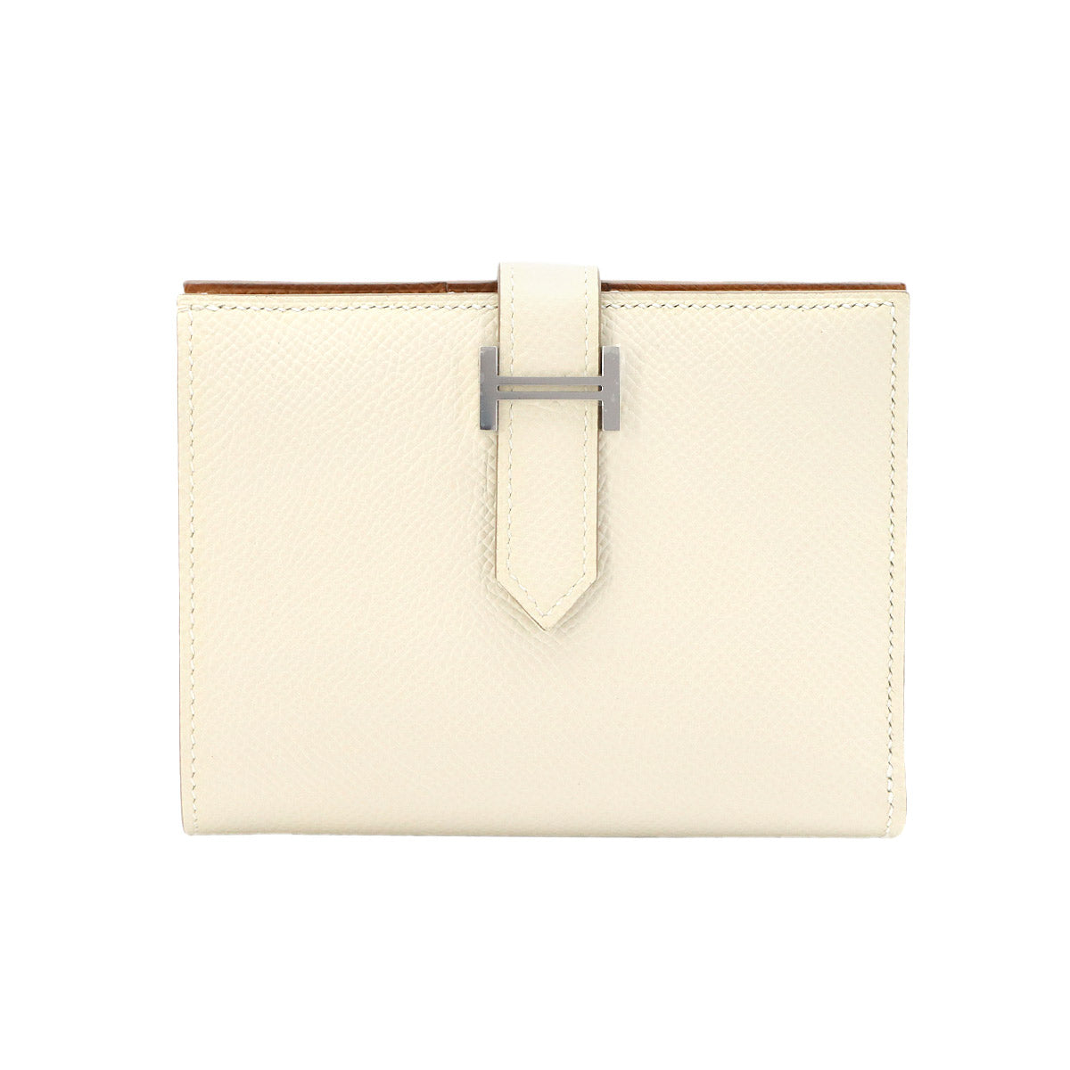Bearn Compact Verso Wallet Veau Epsom Leather Craie Gold Purse