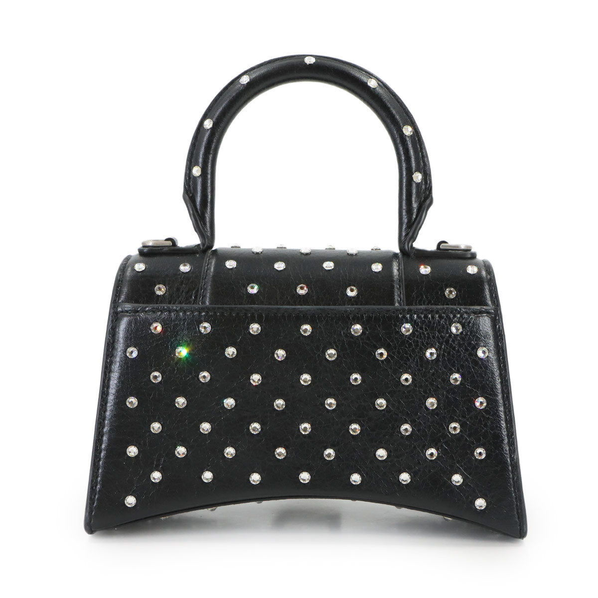 Hourglass XS Hand Shoulder Bag Leather Black 592833