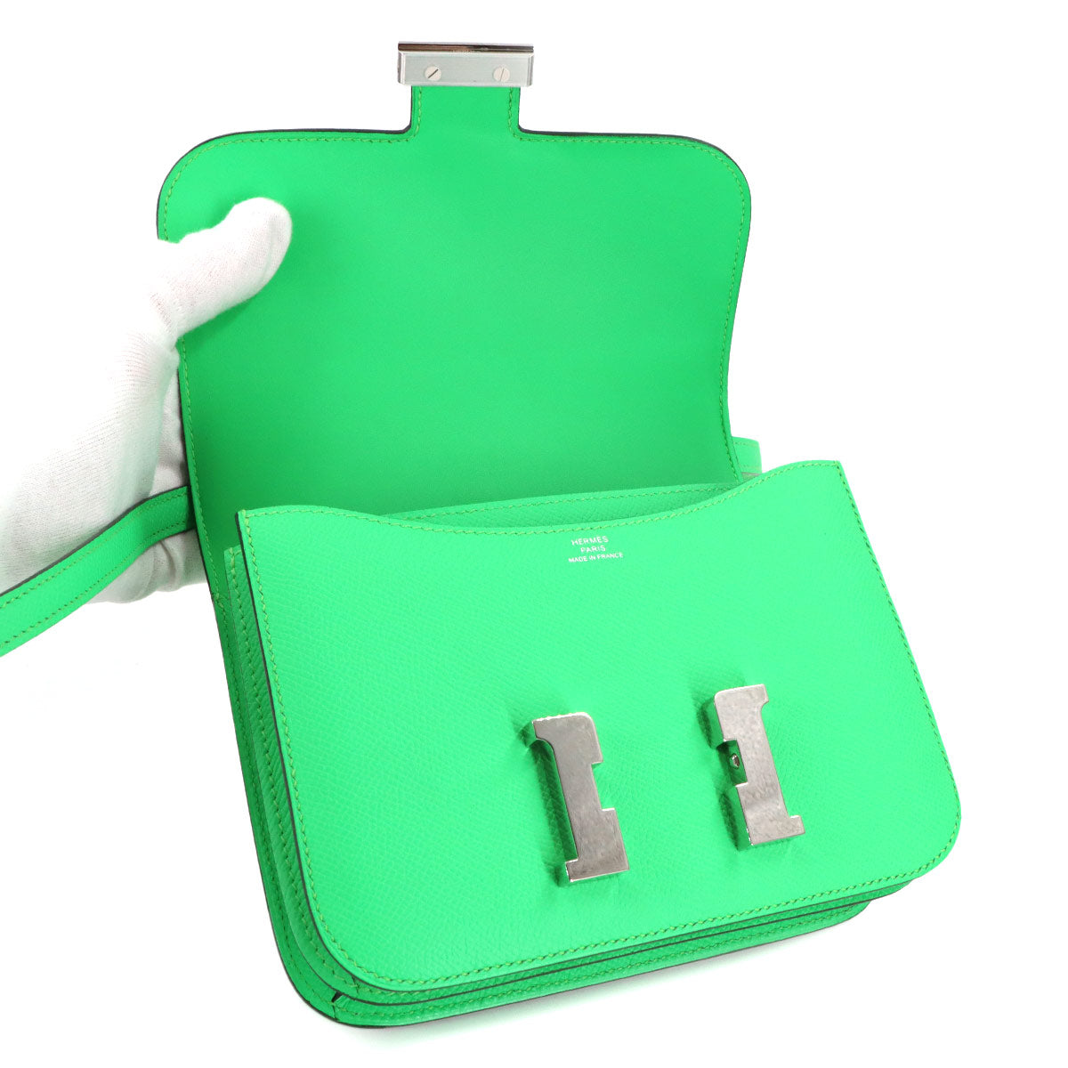 Constance 3 Mini 18 Miroir Shoulder Bag Epsom Vert comics