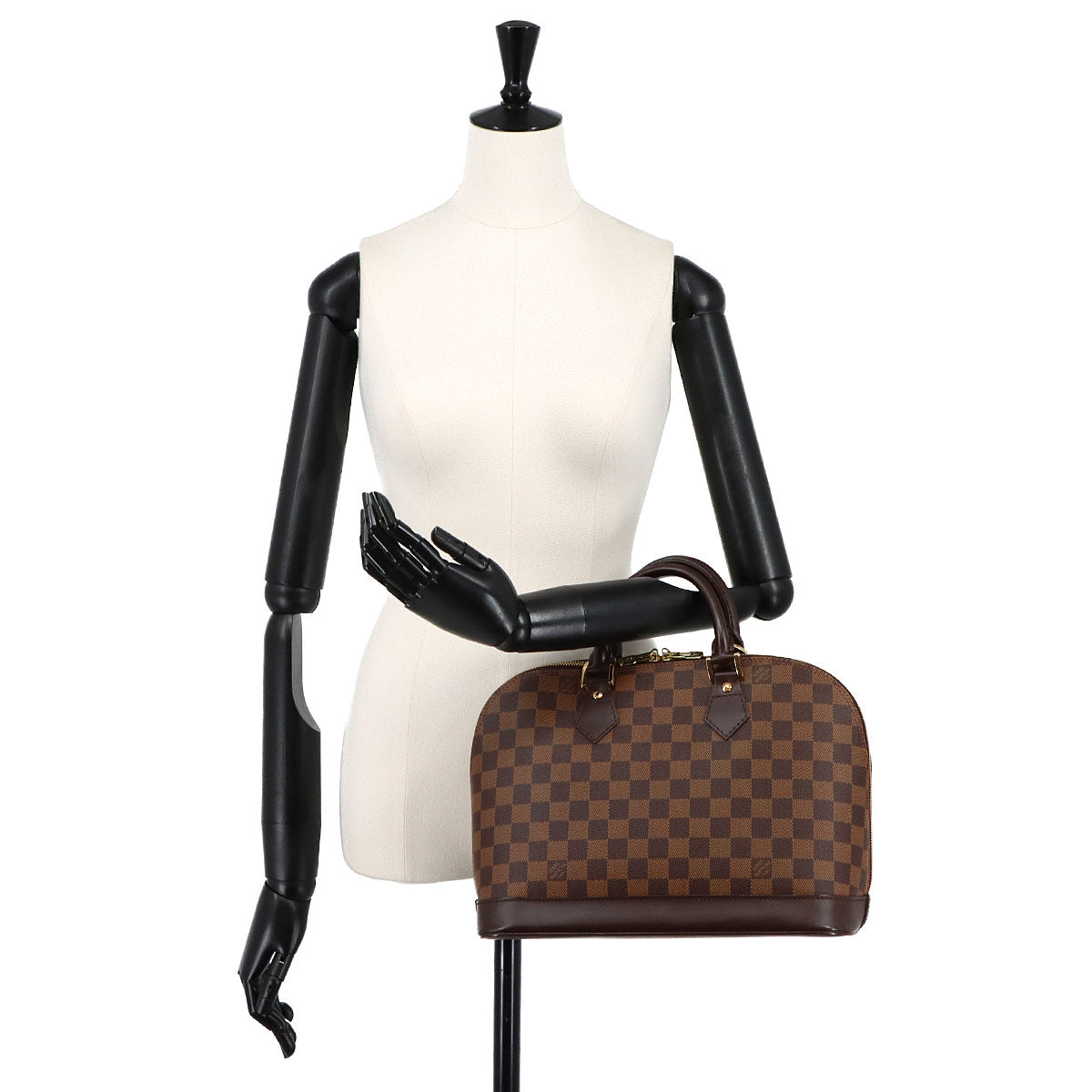 Damier Alma PM Hand Bag Ebene Brown N51131 Purse