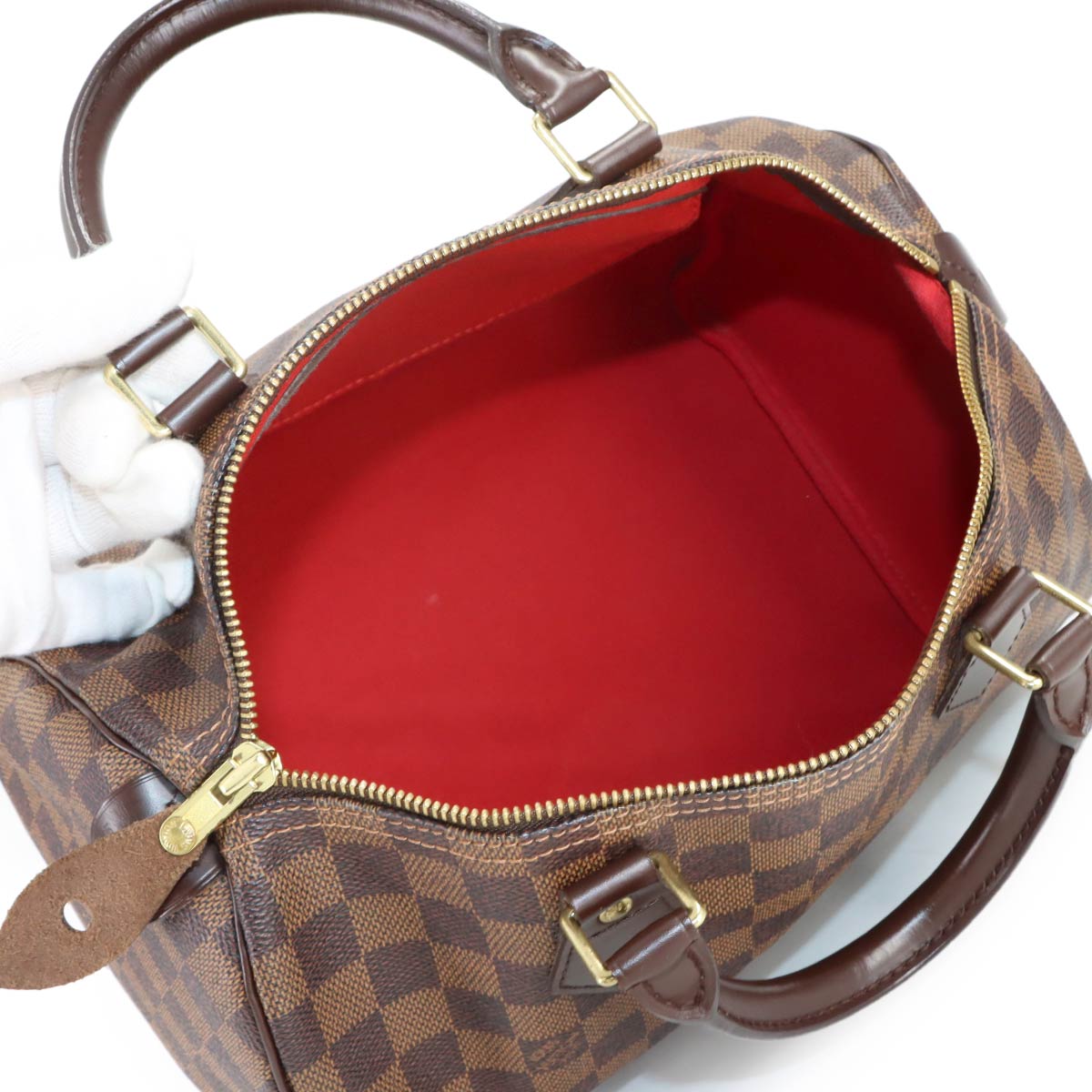 Damier Speedy 30 Hand Bag Ebene N41531 Brown Purse
