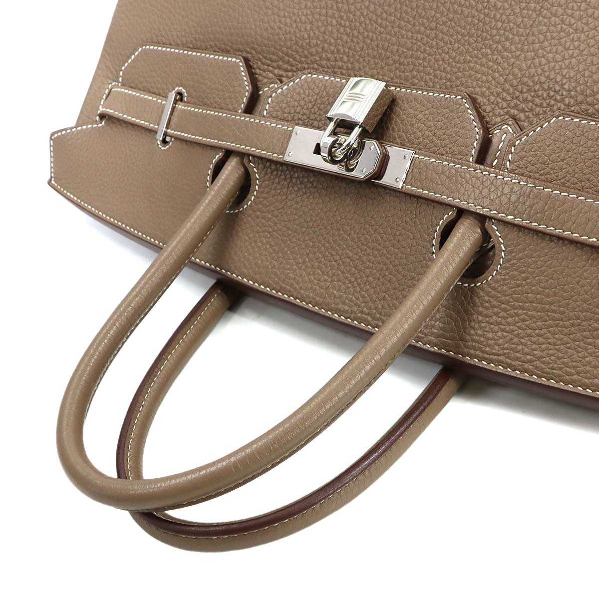 Birkin 40 Togo Etoupe Hand Bag Beige Leather Purse