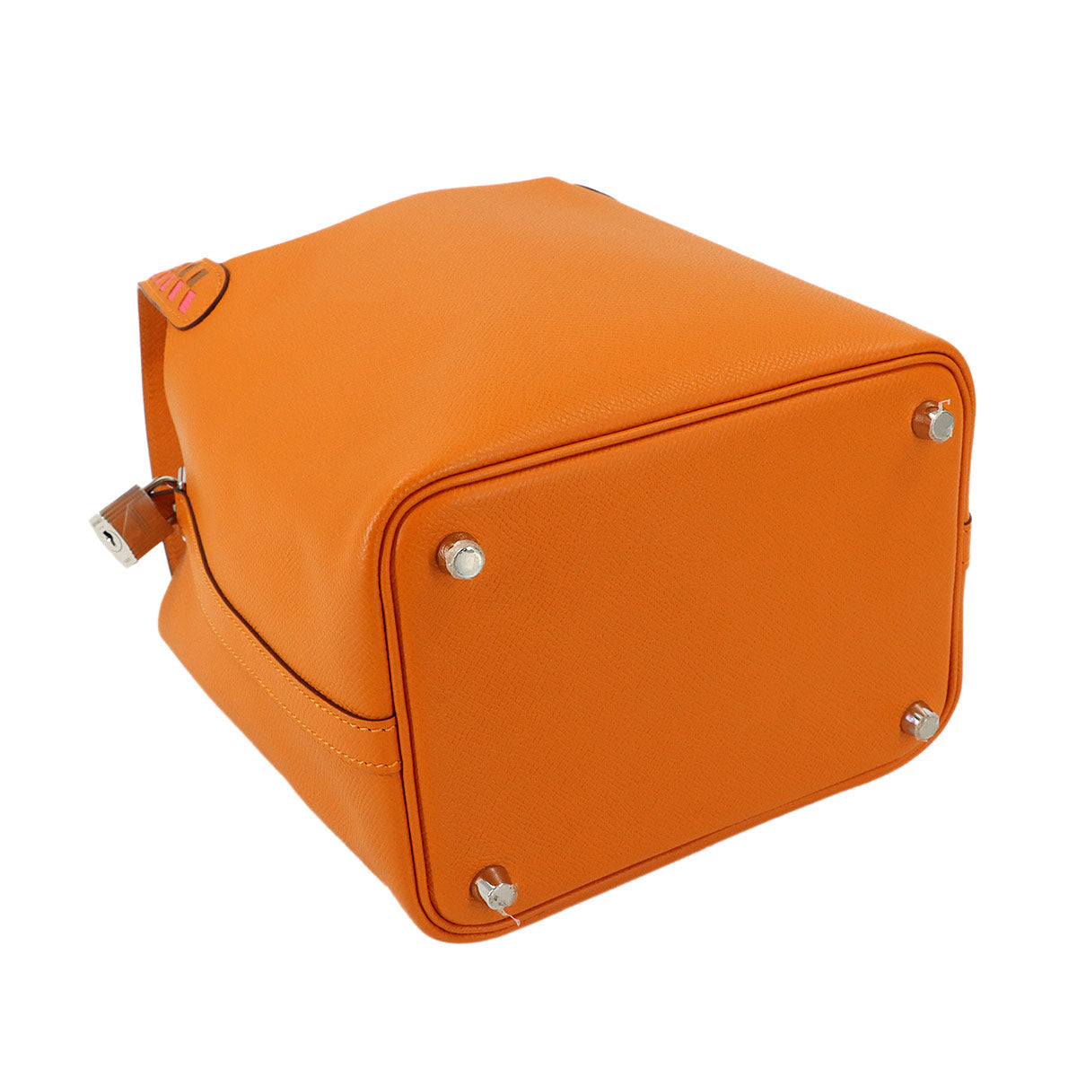 Picotin Lock PM Tressage Hand Bag Epsom Apricot Rose Azalee