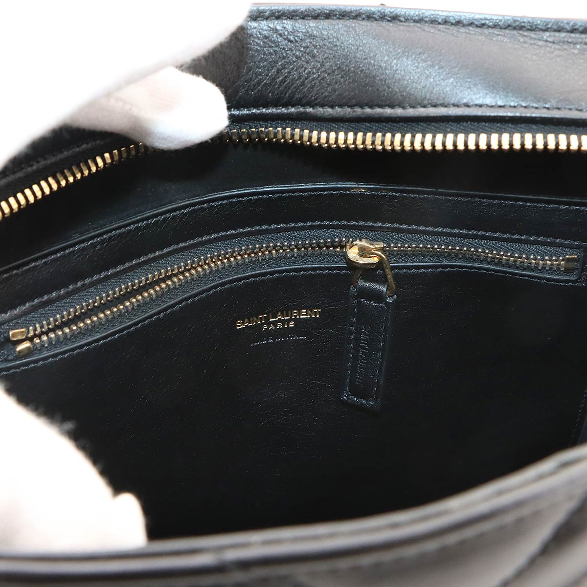 Cabas Hand Shoulder Bag Leather Black 357397 Purse
