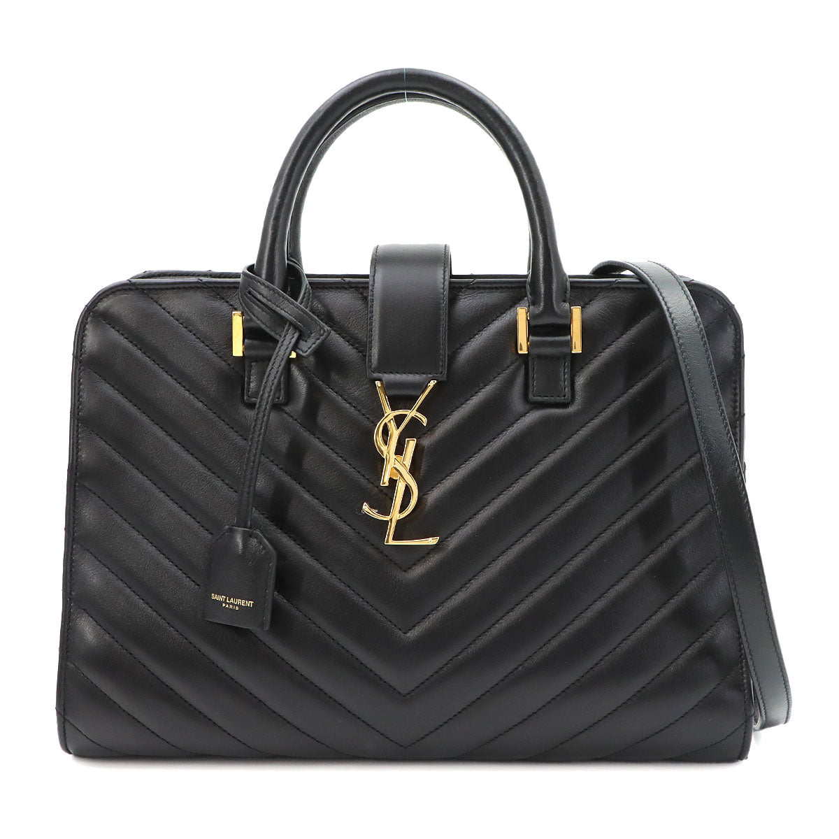 Cabas Hand Shoulder Bag Leather Black 357397 Purse
