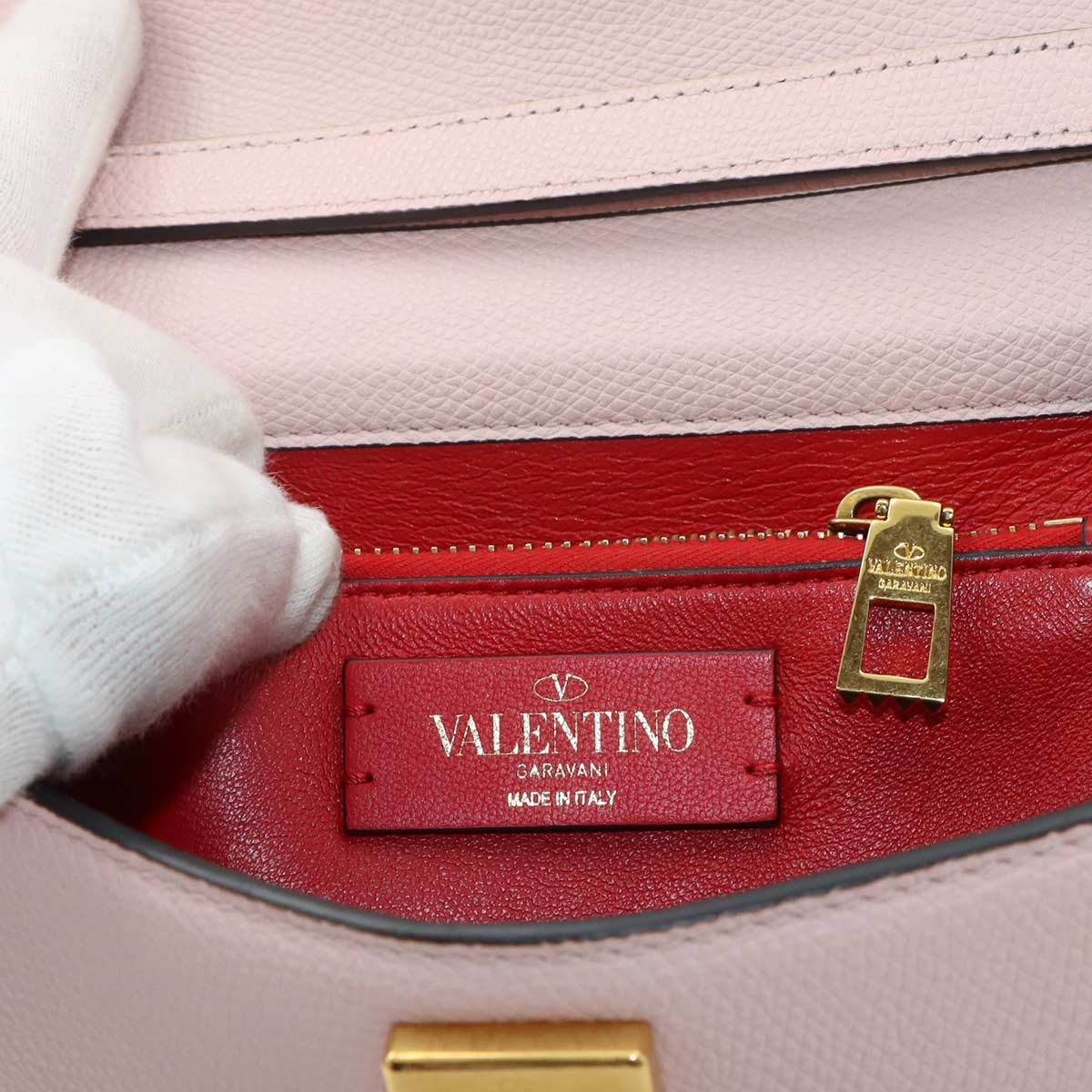 Vsling Hand Shoulder Bag Leather Pink