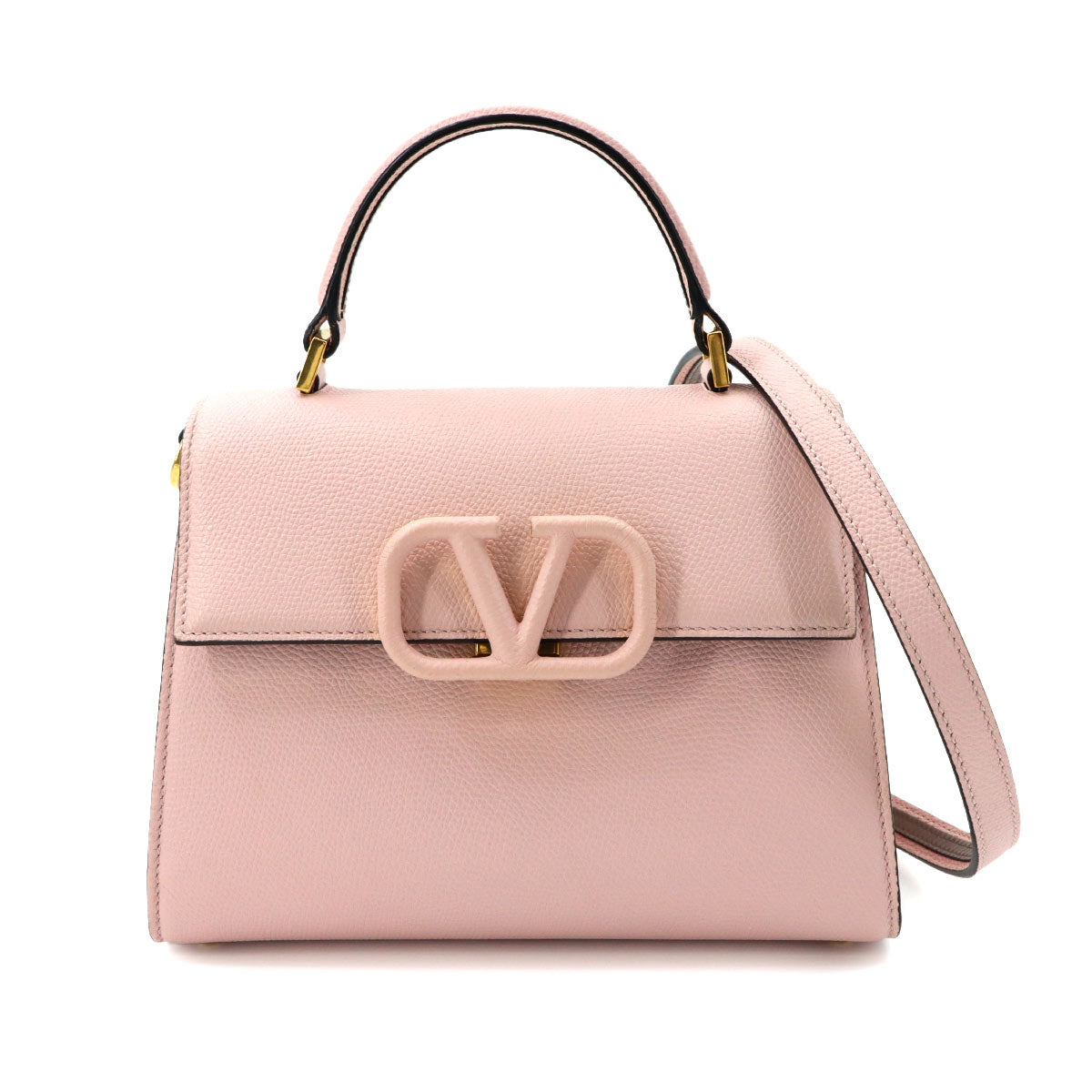 Vsling Hand Shoulder Bag Leather Pink