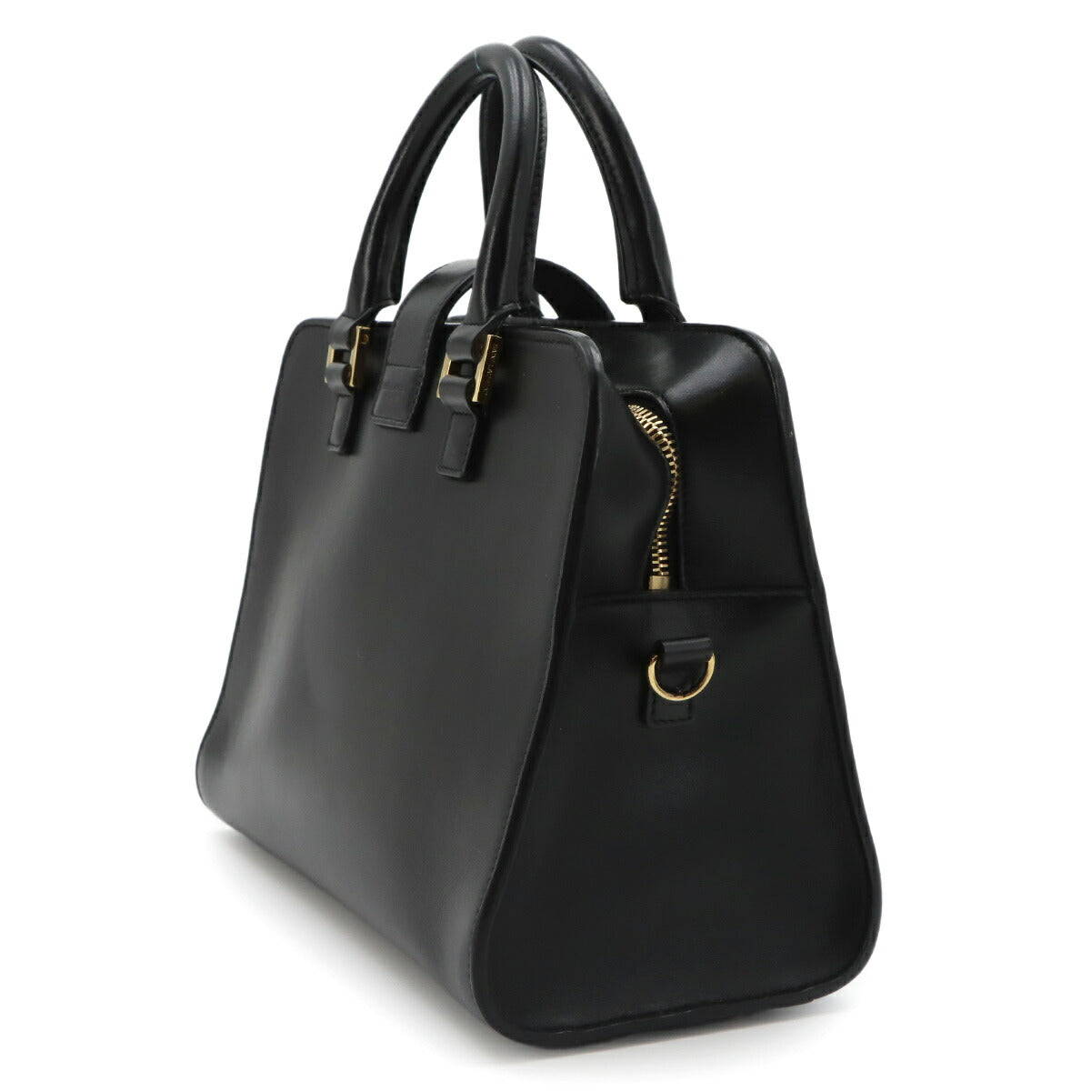 Baby Cabas Hand Shoulder Bag Leather Black 472466