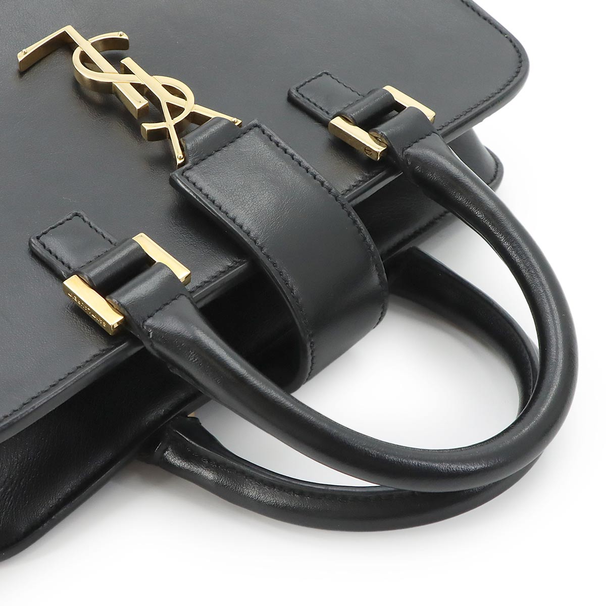 Baby Cabas Hand Shoulder Bag Leather Black 472466