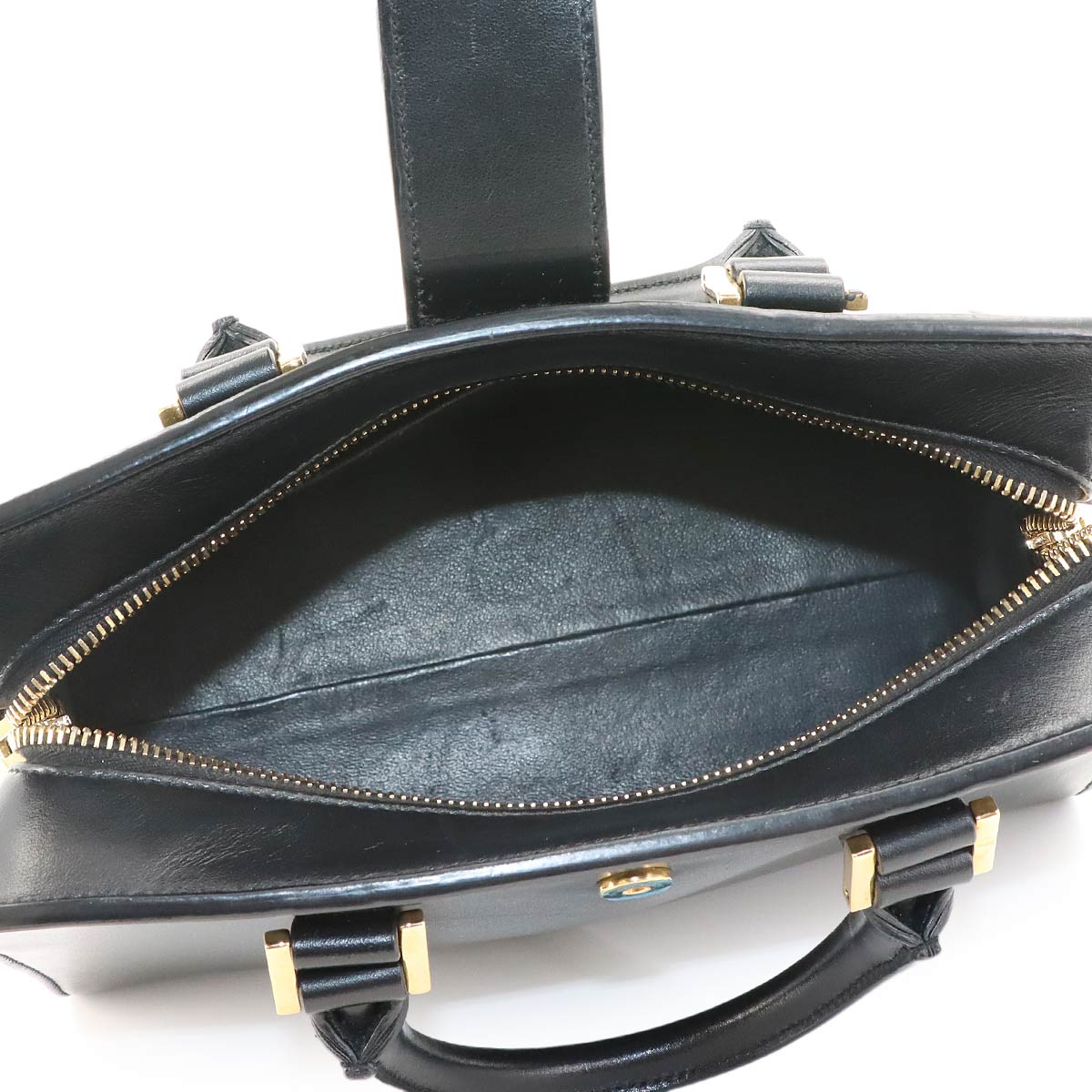 Baby Cabas Hand Shoulder Bag Leather Black 472466