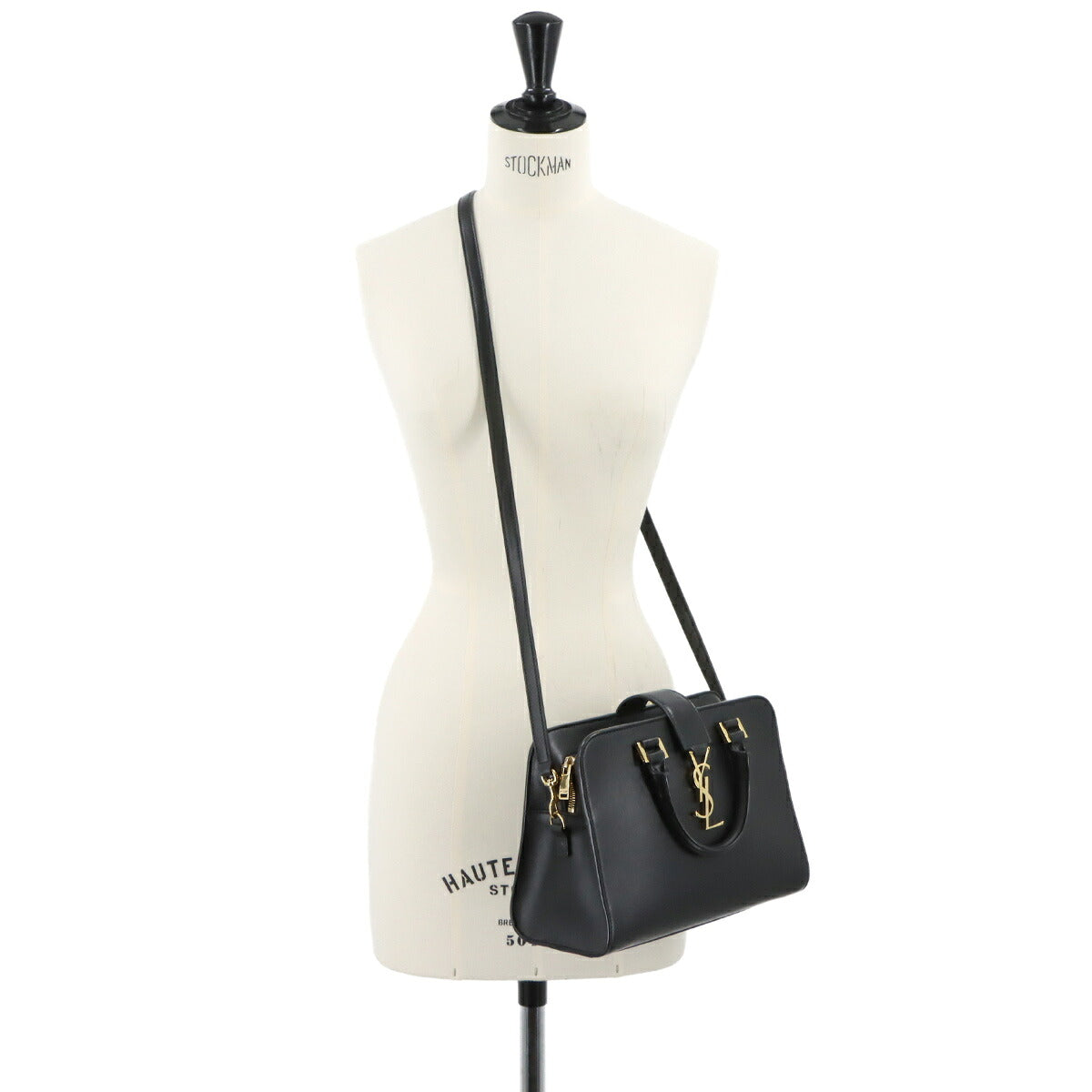 Baby Cabas Hand Shoulder Bag Leather Black 472466