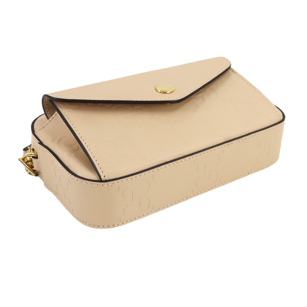 Jumbo GG Super Mini Chain Shoulder Bag Leather 781554