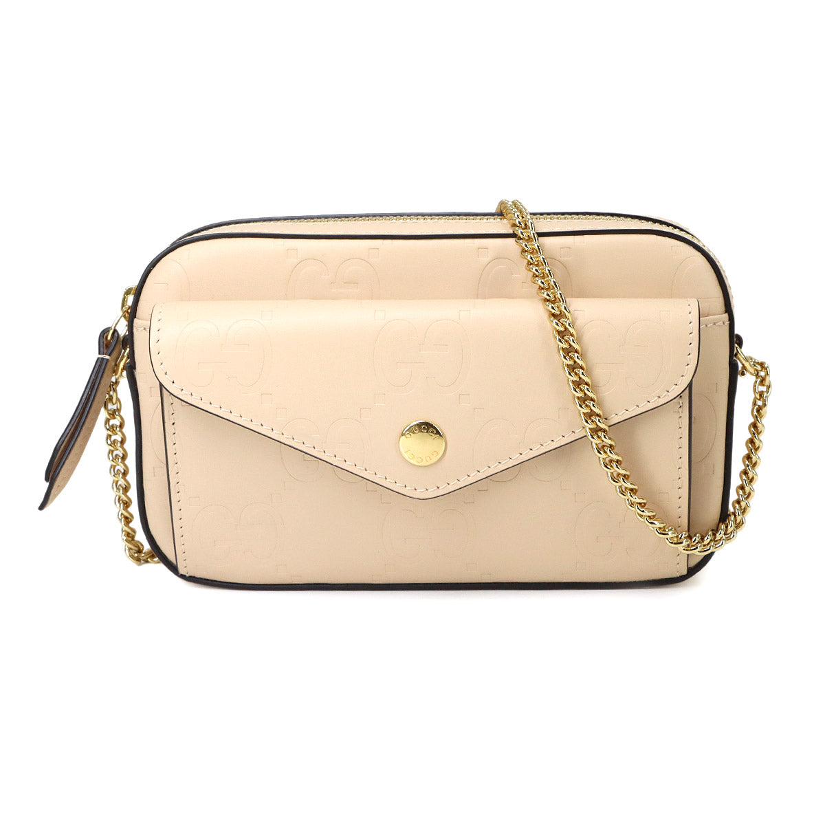 Jumbo GG Super Mini Chain Shoulder Bag Leather 781554