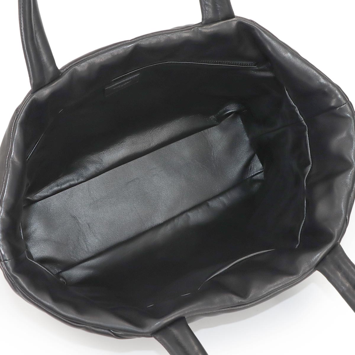 Puffer Tote Bag Leather Black 752888 Shopper Purse
