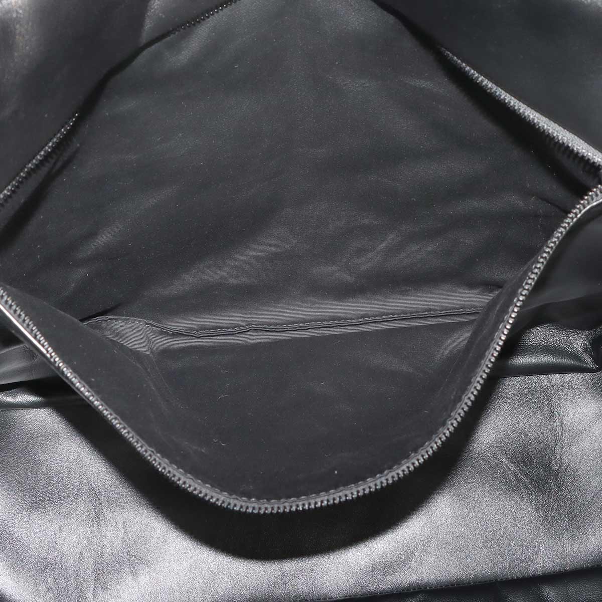 Puffer Tote Bag Leather Black 752888 Shopper Purse