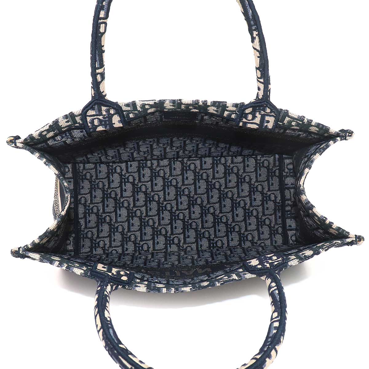Oblique Book Tote Medium Bag Canvas Navy M1296ZRIW