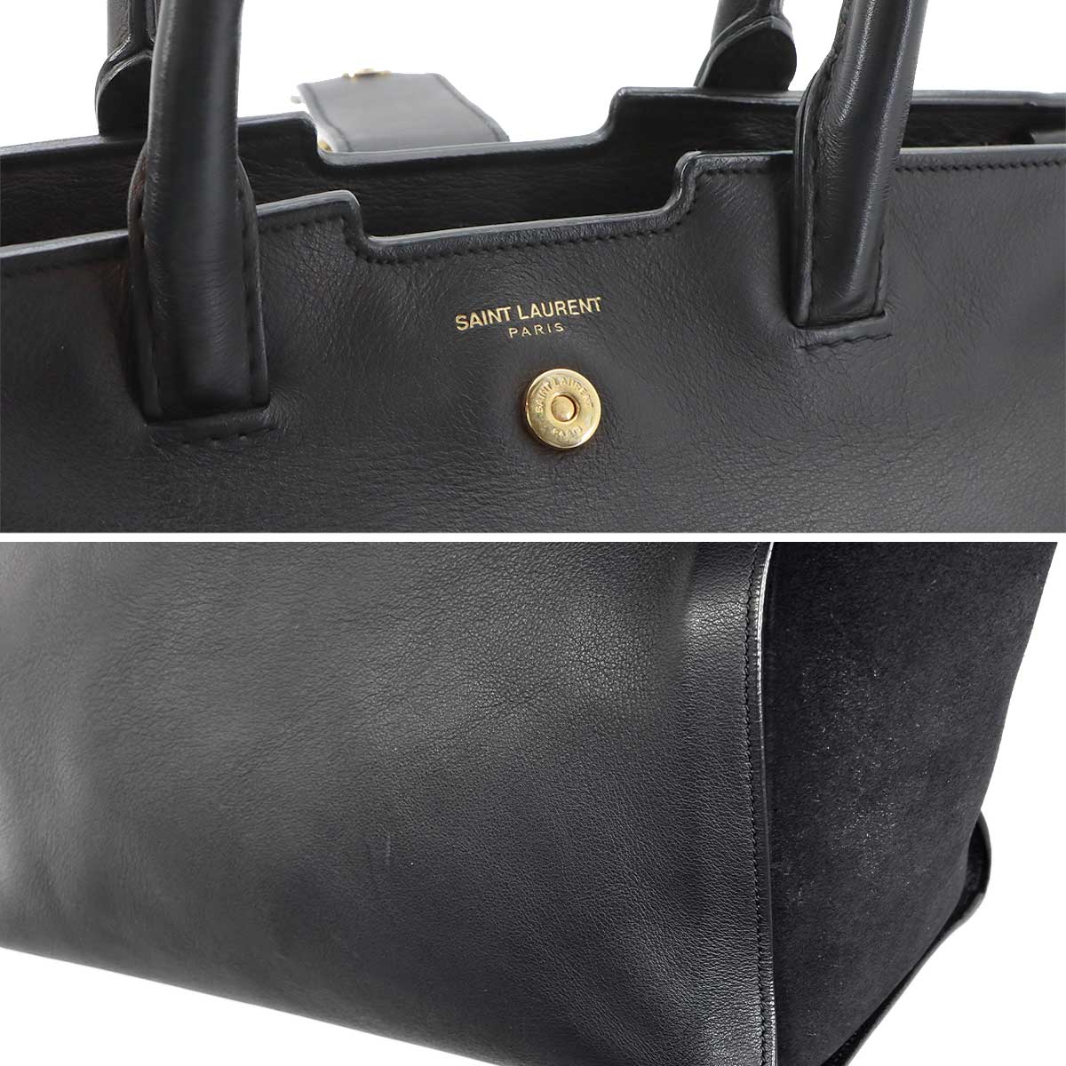 Downtown Cabas Hand Shoulder Bag Leather Black 436832