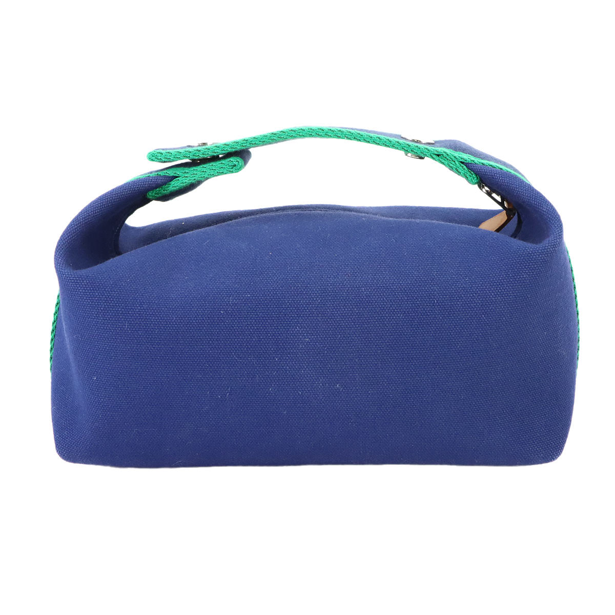 Bride a Brac PM Hand Bag Toile H Blue Marine Green Pouch