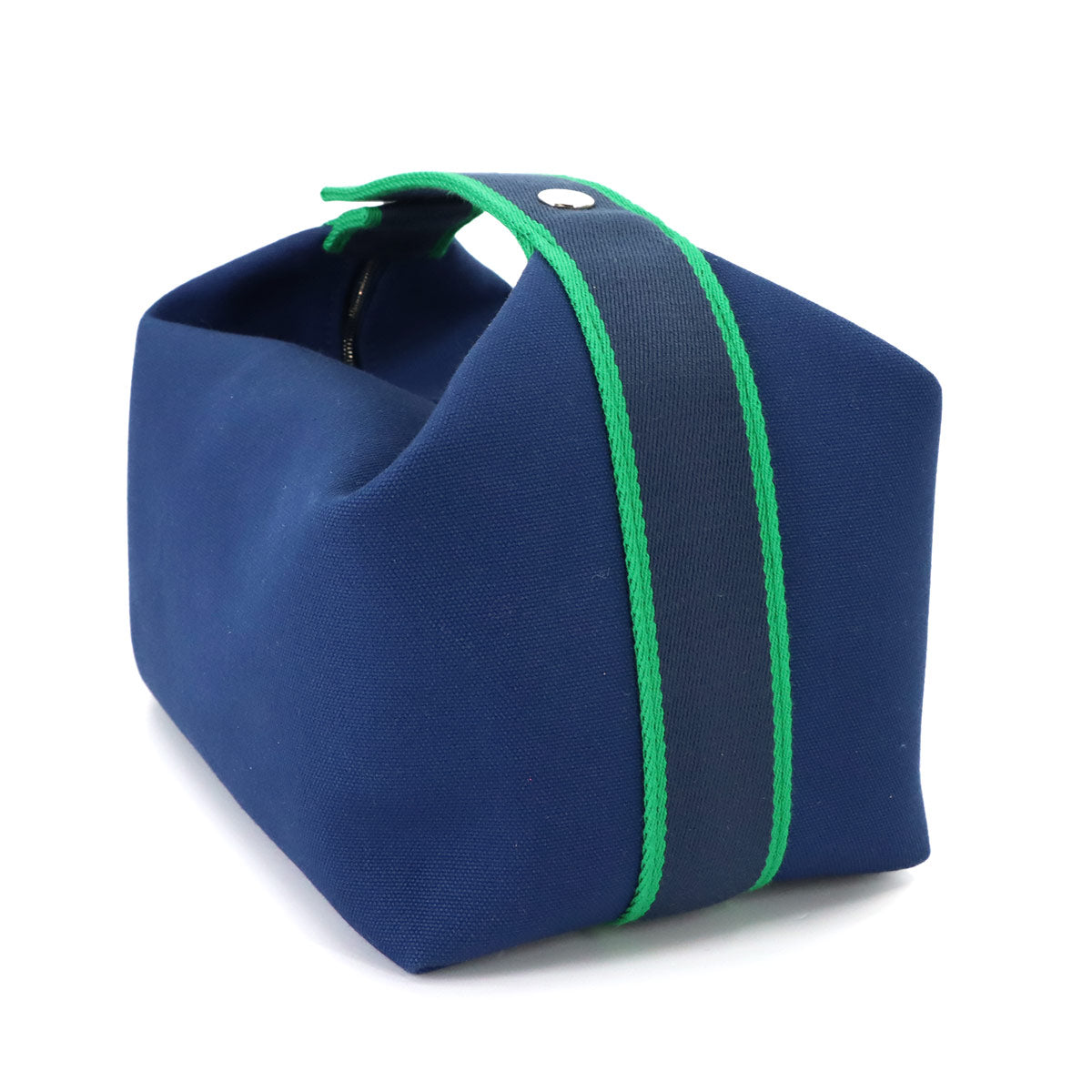 Bride a Brac GM Hand Bag Toile H Blue Marine Green Pouch