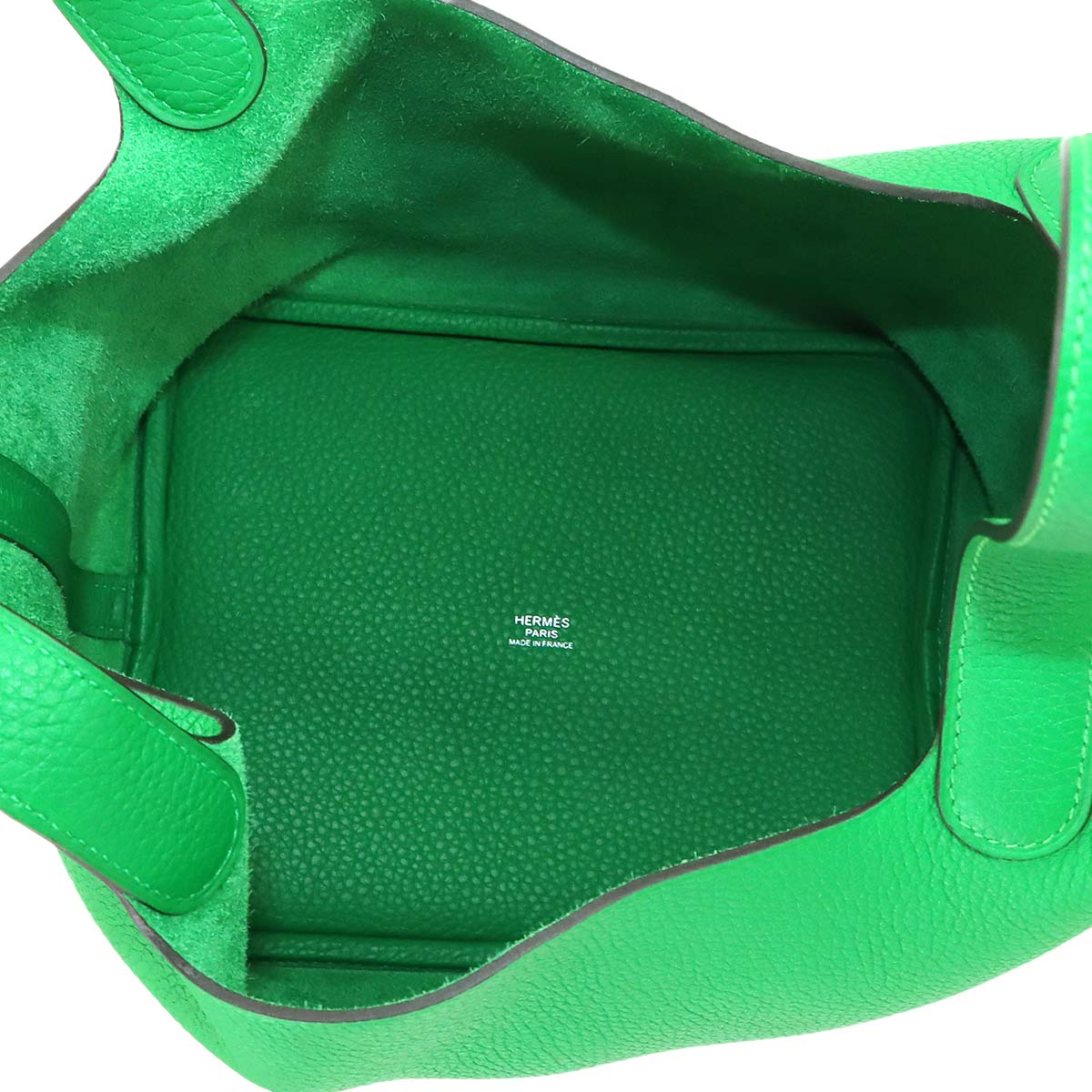 Picotin Lock MM Monochrome So Green Hand Bag Bambou