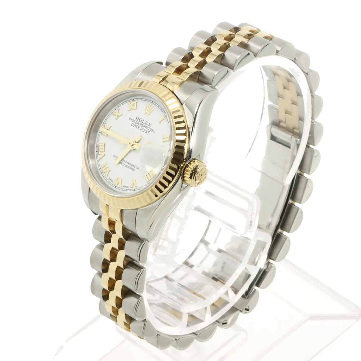 Datejust 179173 Serial D 750 YG White Dial Ladies Watch