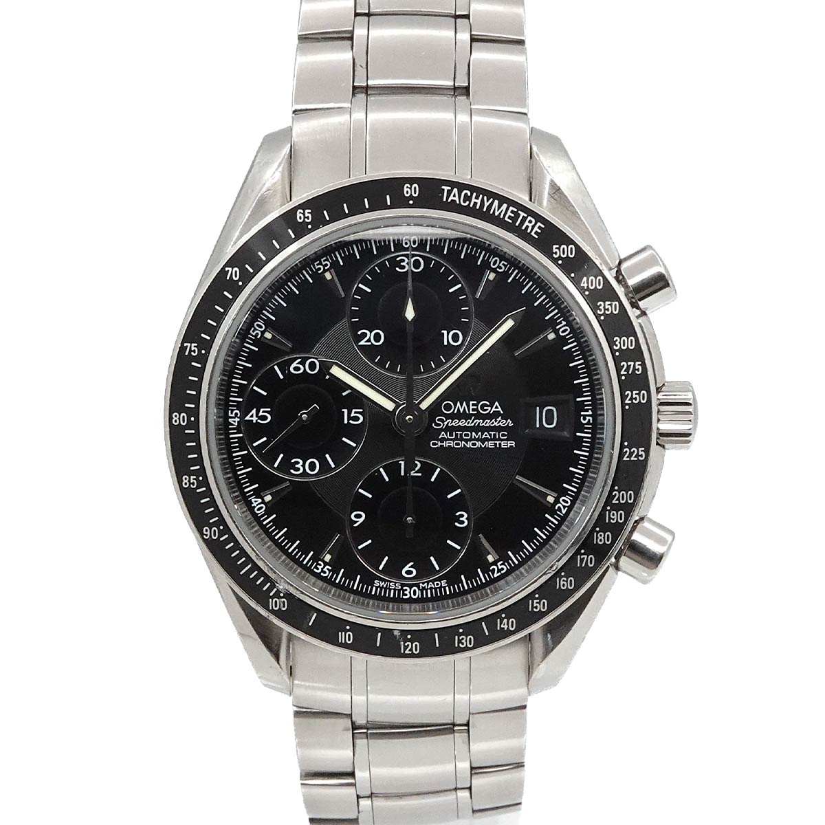 Speedmaster Date 3210 50 Chronograph Automatic Black Dial Mens