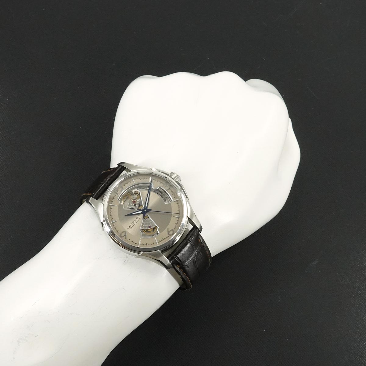 Jazzmaster Open Heart H325651 Silver Dial Mens Watch