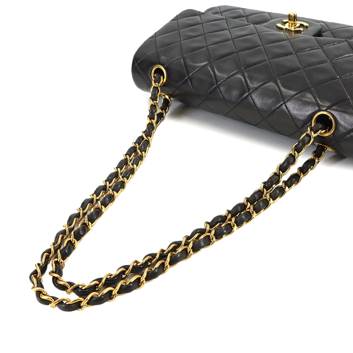 Matelasse 25 Chain Shoulder Bag Leather Black A01112 11.12
