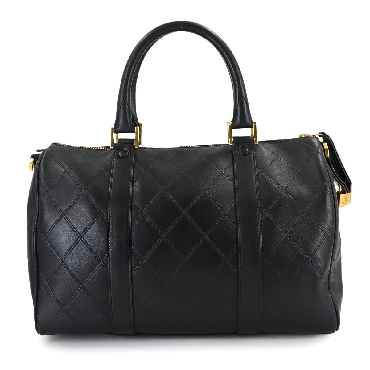 Piccolo 2way Mini Boston Shoulder Bag Leather Black Purse
