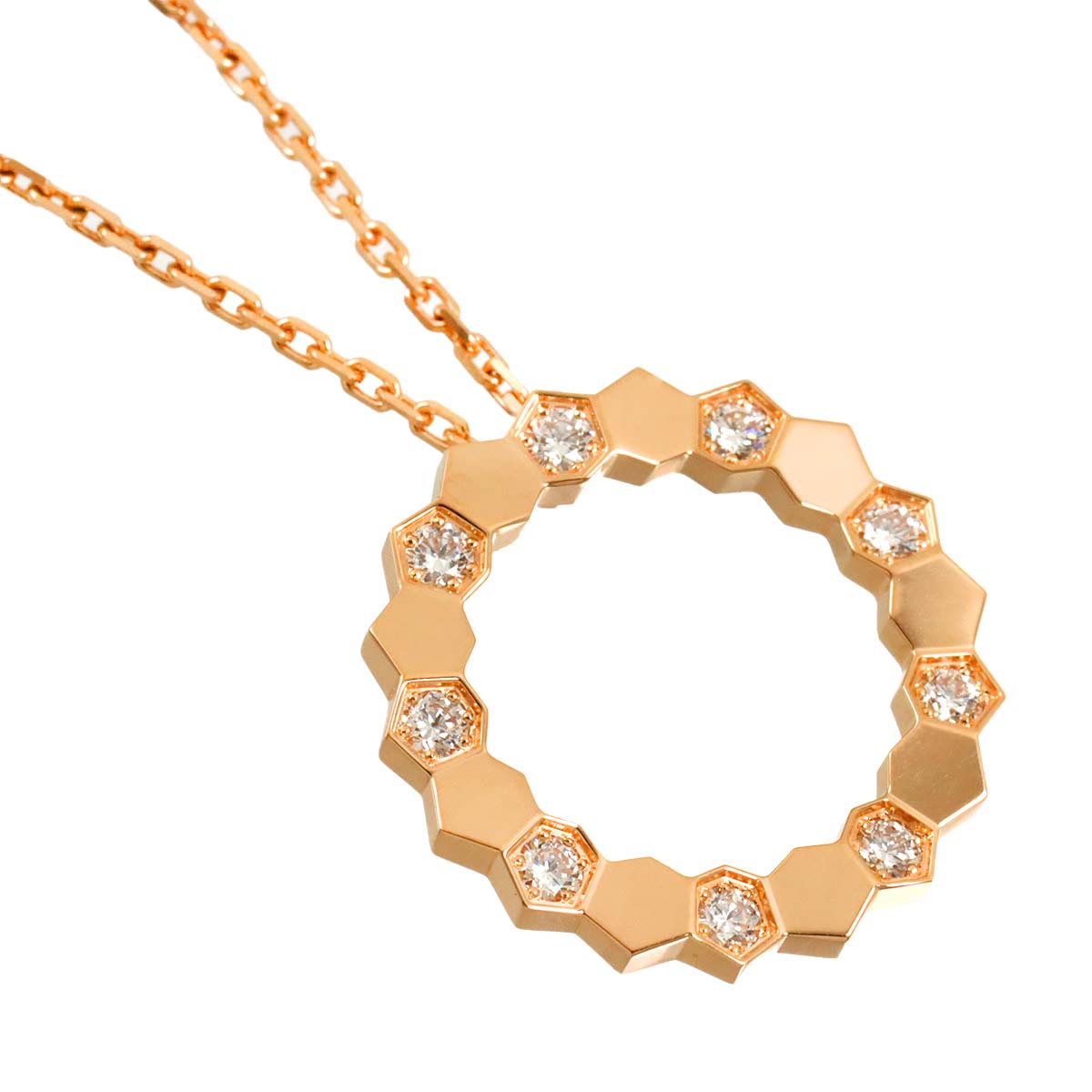 Bee de Chaumet MM Diamond Necklace 18K Pink Gold 750