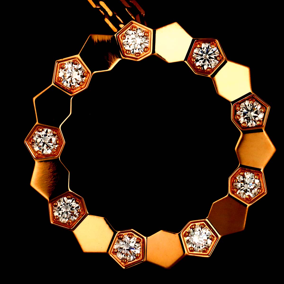 Bee de Chaumet MM Diamond Necklace 18K Pink Gold 750