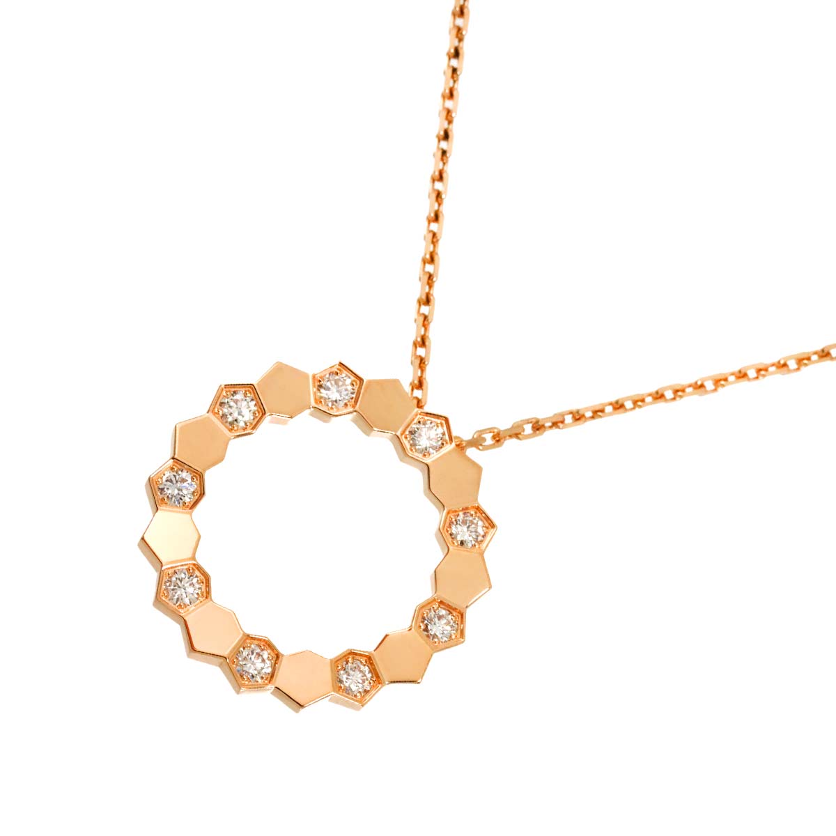 Bee de Chaumet MM Diamond Necklace 18K Pink Gold 750