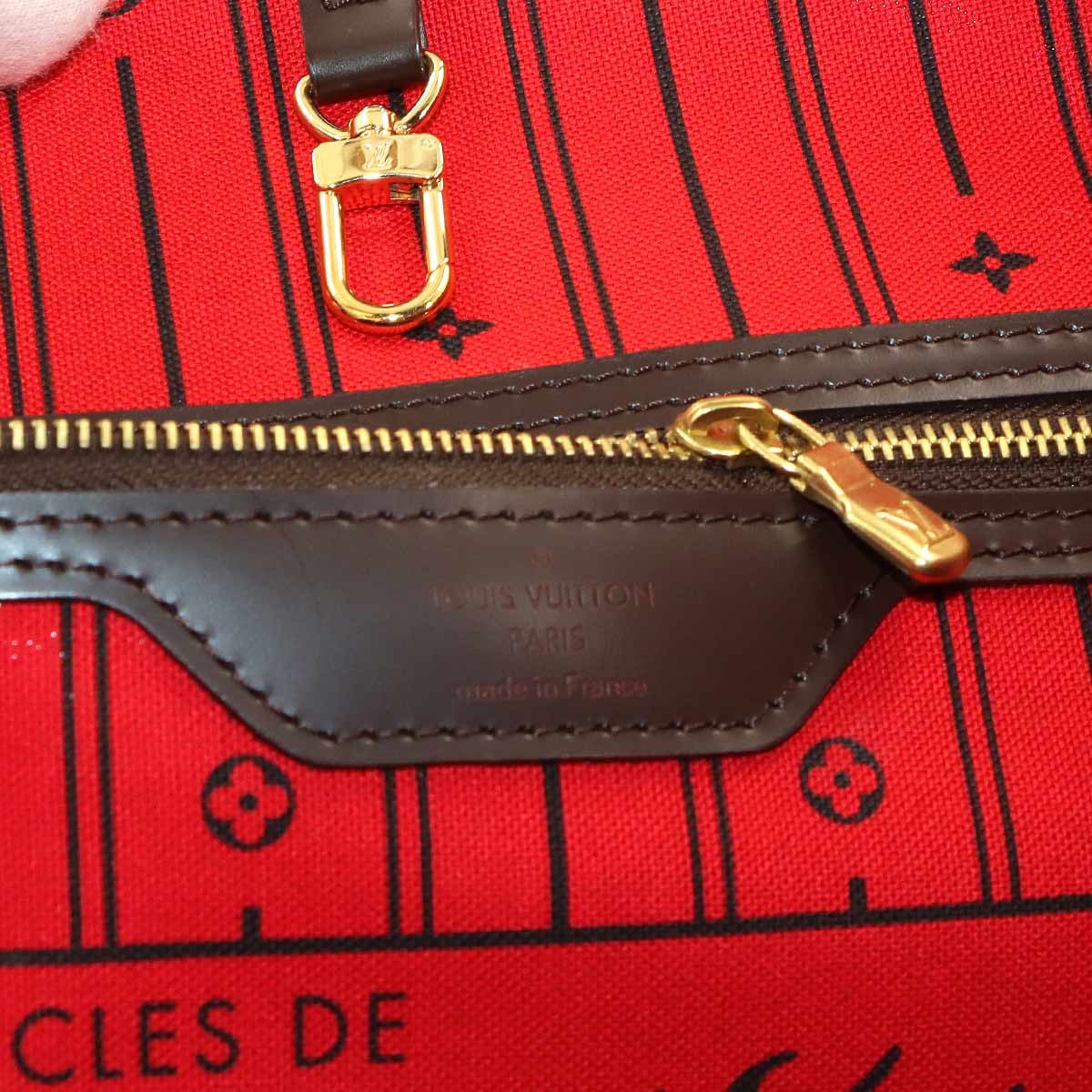 Damier Neverfull GM Tote Bag Ebene Cerise N51106 Purse