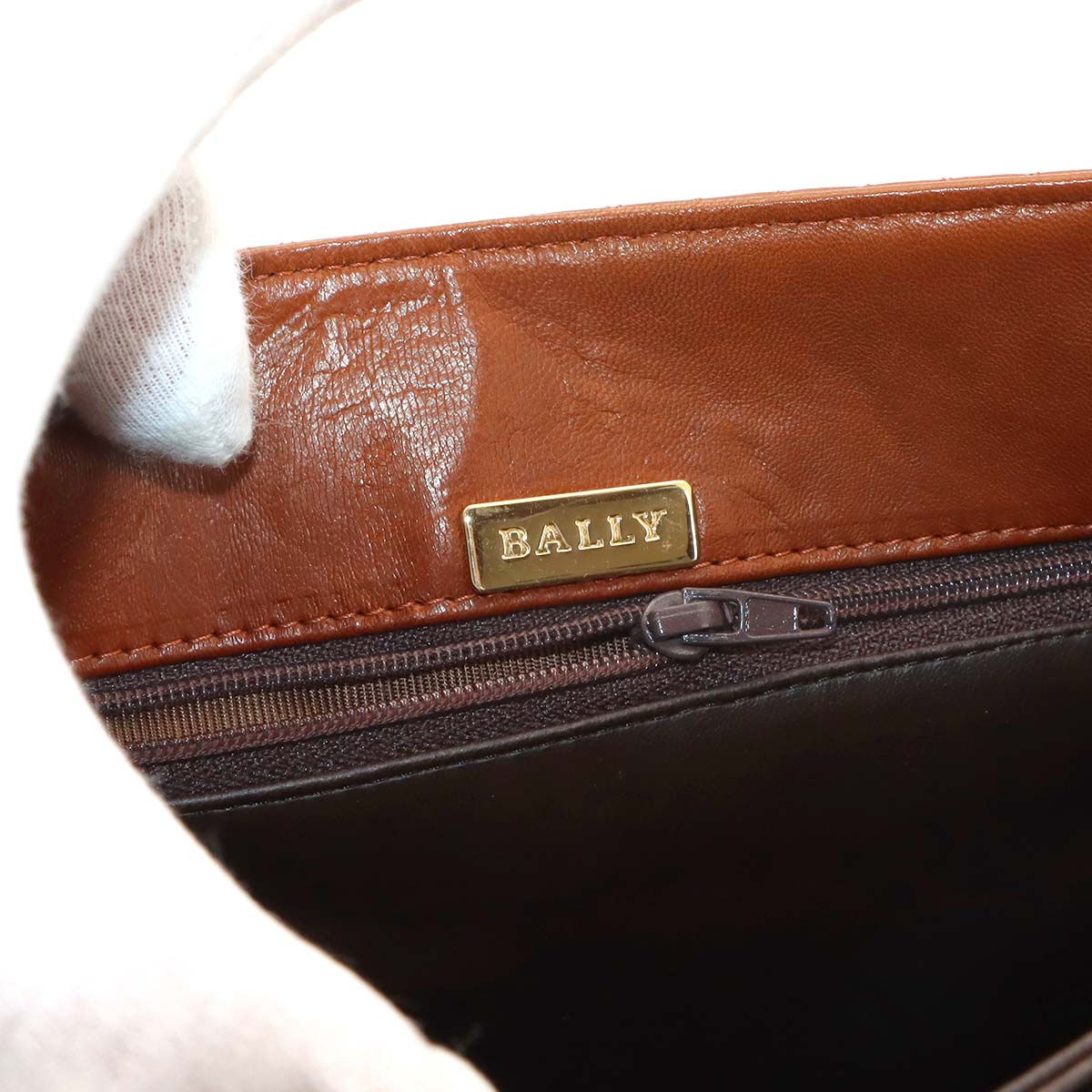 Quilting 2way Hand Shoulder Bag Leather Brown