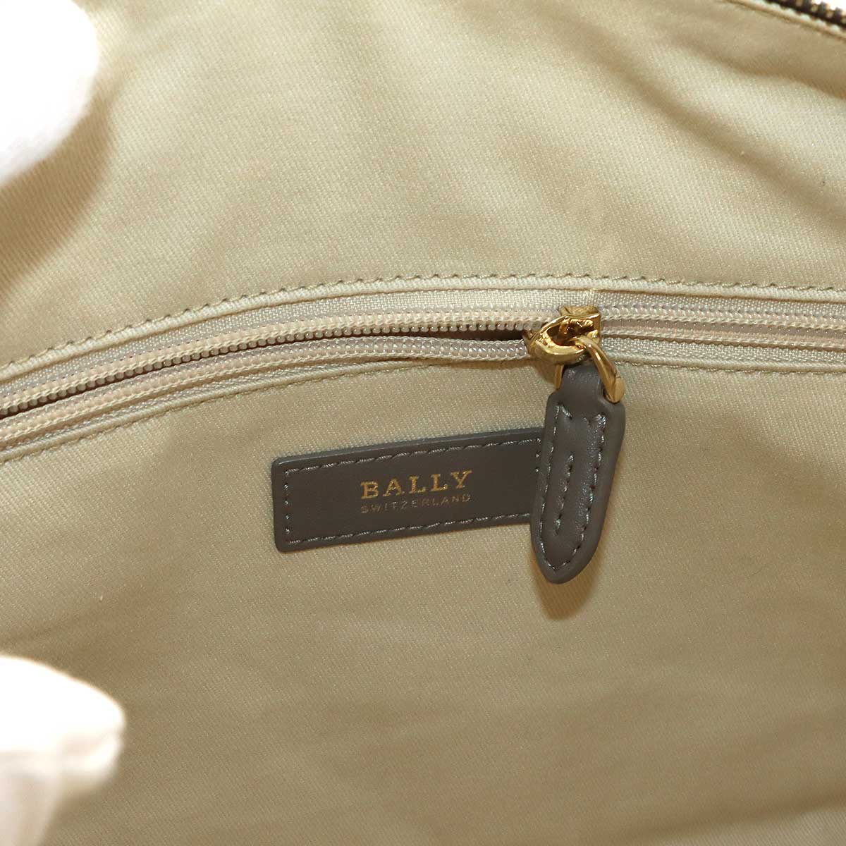 2way Boston Shoulder Bag Leather Gray Purse
