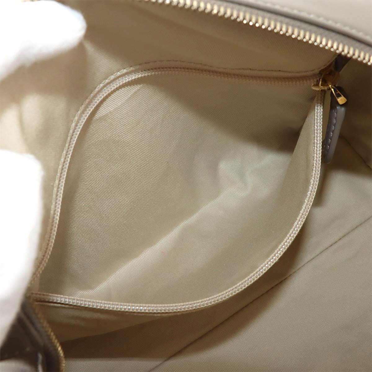 2way Boston Shoulder Bag Leather Gray Purse