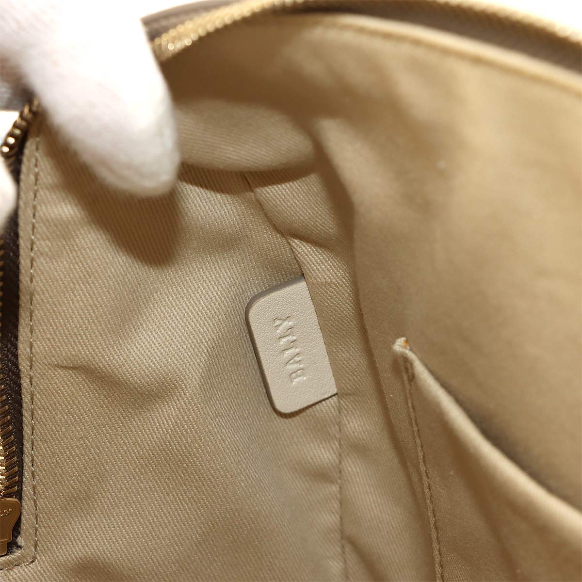 2way Boston Shoulder Bag Leather Gray Purse
