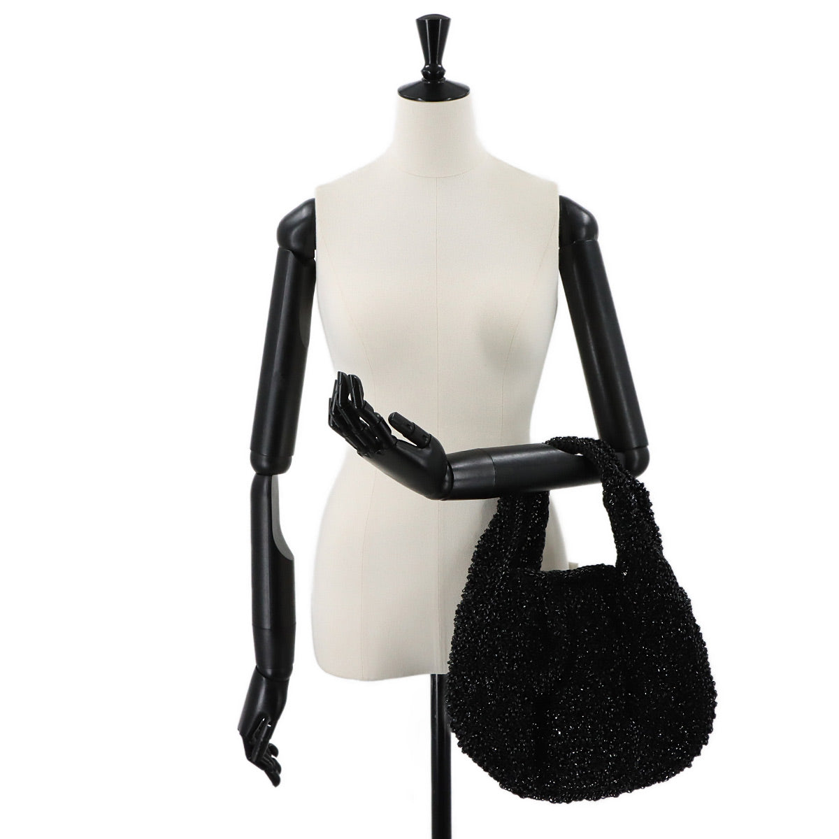 Wire Tote Bag PVC Black