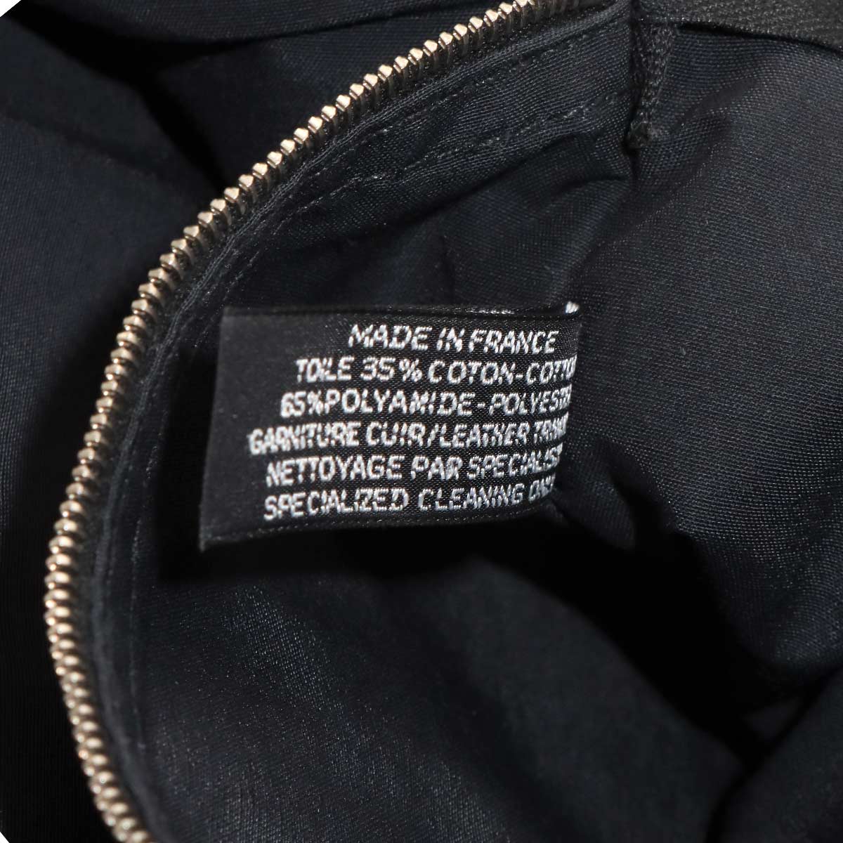 Acapulco Basas MM Shoulder Bag Toile Chevron Leather Black