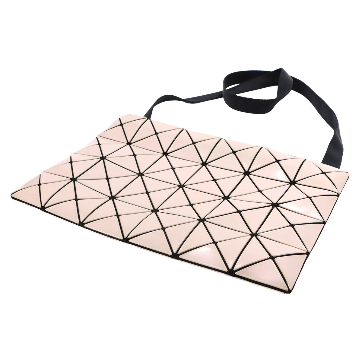 Lucent Shoulder Bag PVC Beige Purse