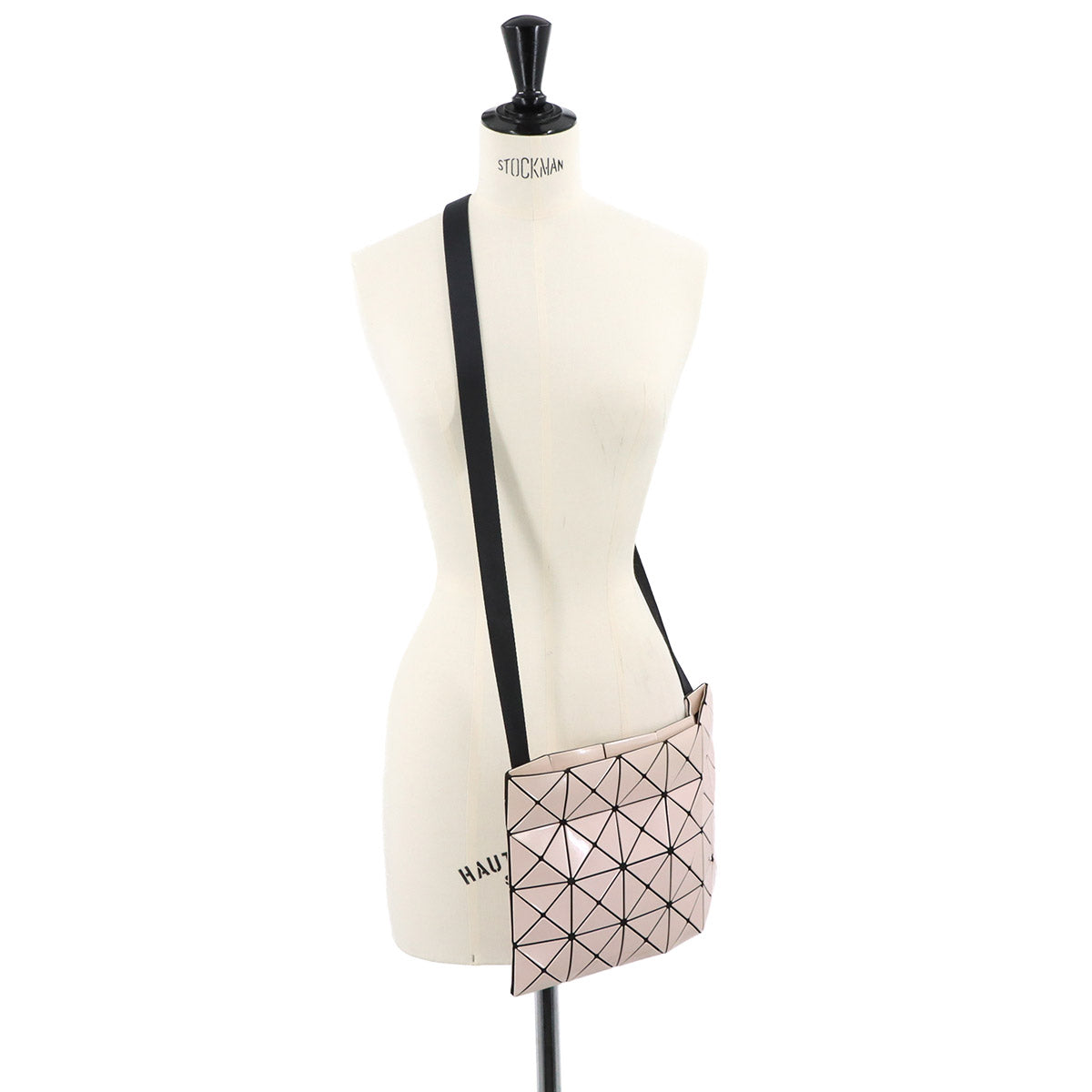 Lucent Shoulder Bag PVC Beige Purse