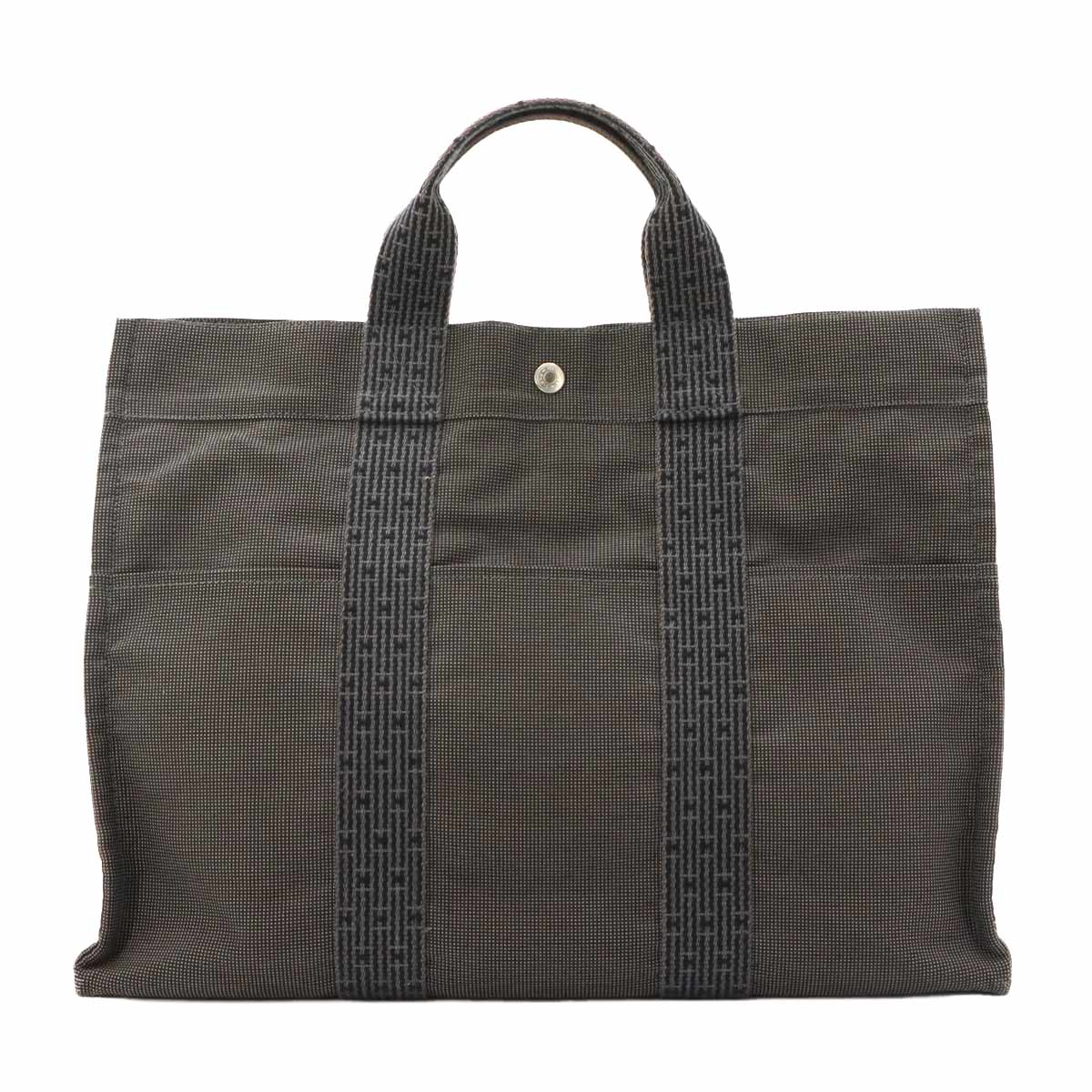 Herline Tote MM Bag Canvas Gray Unisex Purse
