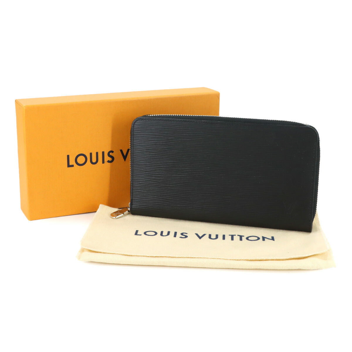 Epi Zippy Organizer NM Long Wallet Leather Noir M62643