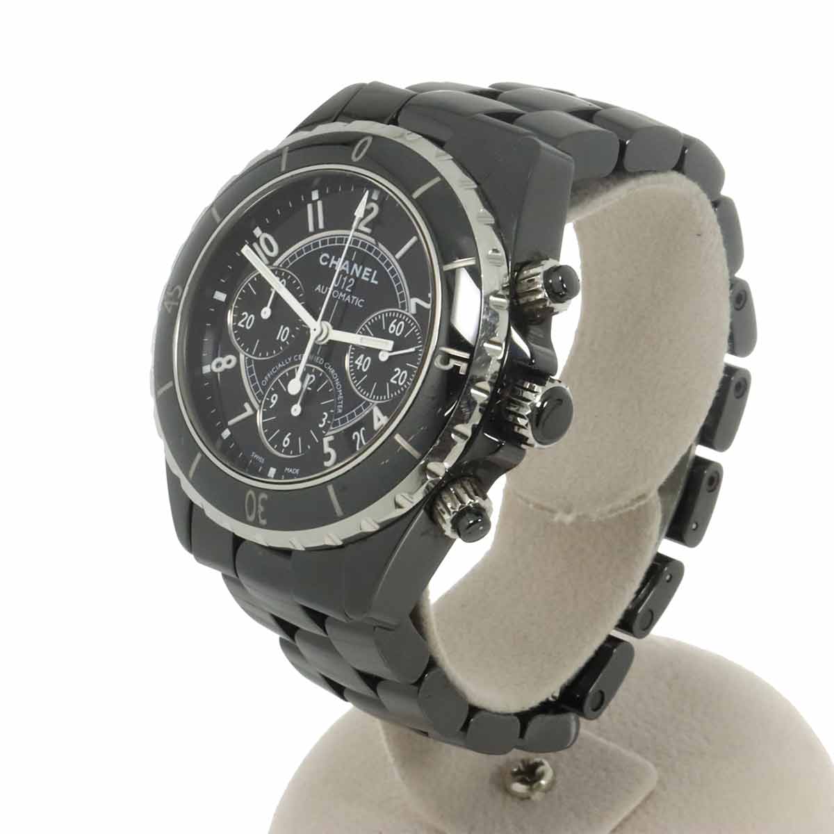 J12 41mm Chronograph H0940 Date Automatic Black Dial Mens