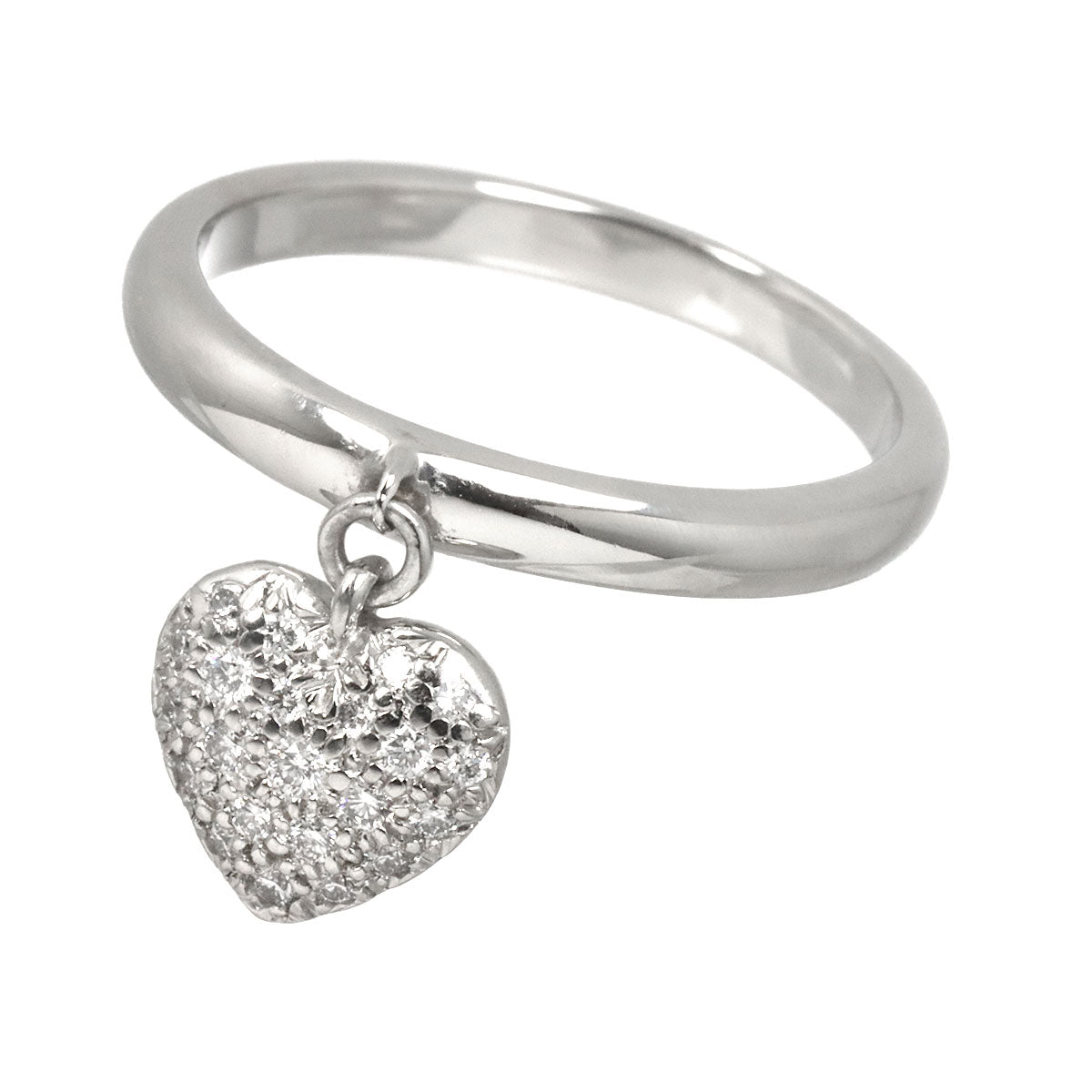 Sentimental Heart Diamond Ring Platinum Size7.25(US)