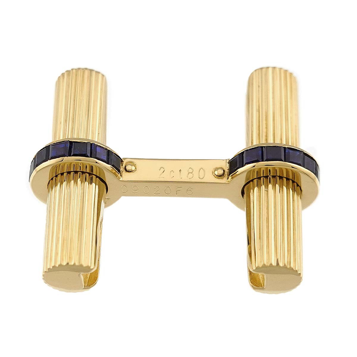 Sapphire Cuff Links 18K YG 750