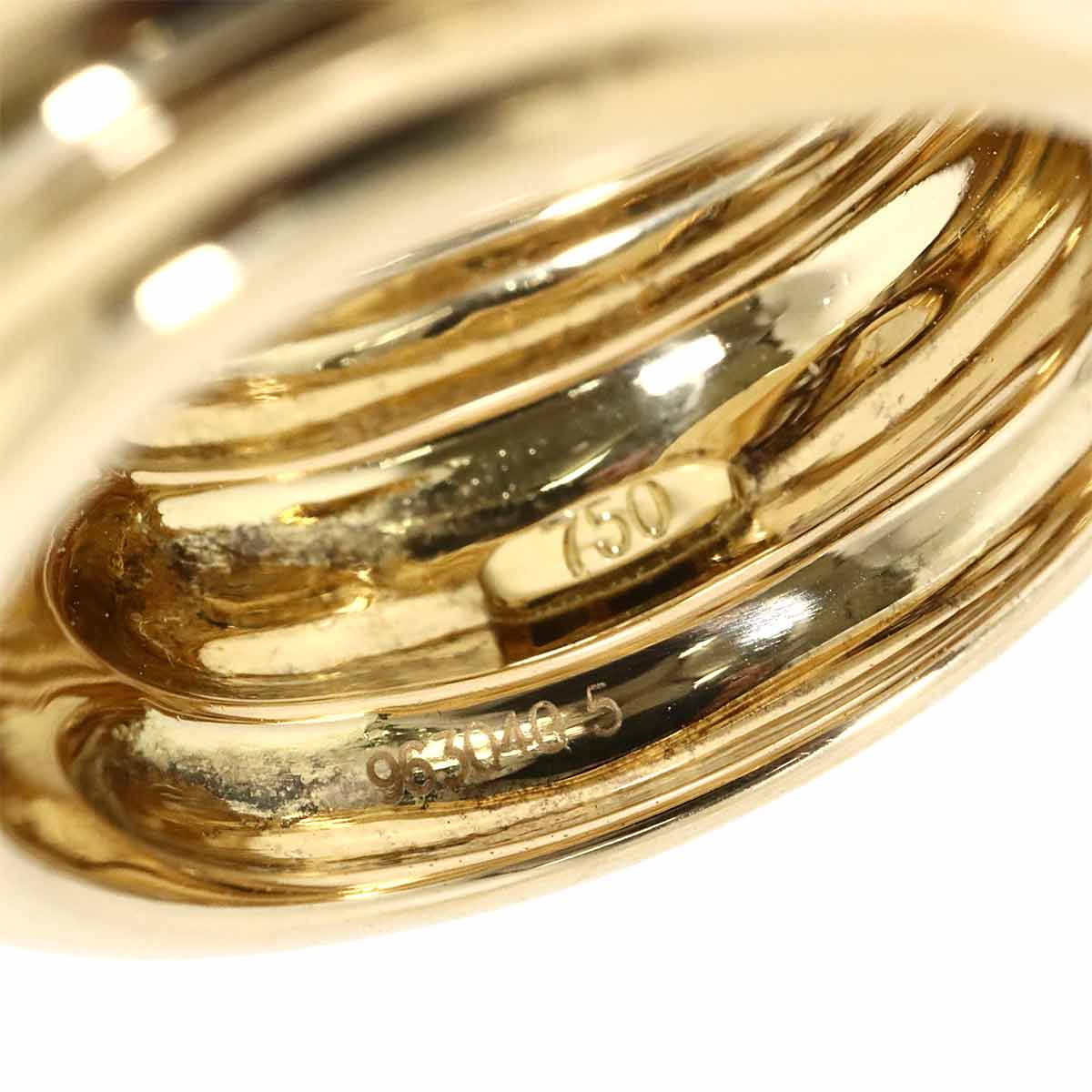 Happy Diamond Ring 18K YG 750 Size6.5-6.75(US)