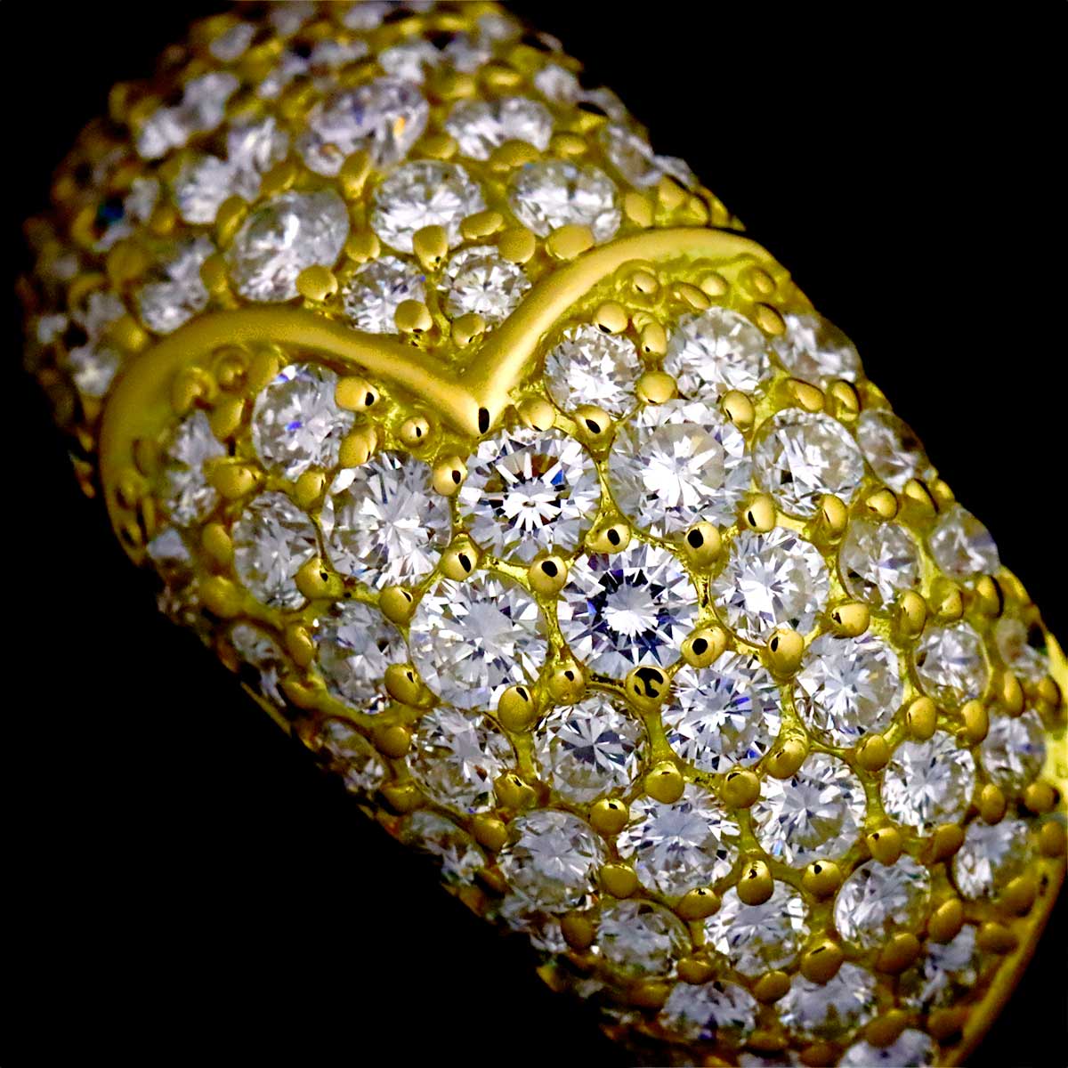 Diamond 1.50ct Ring 18K YG Yellow Gold 750 4-4.5(US)
