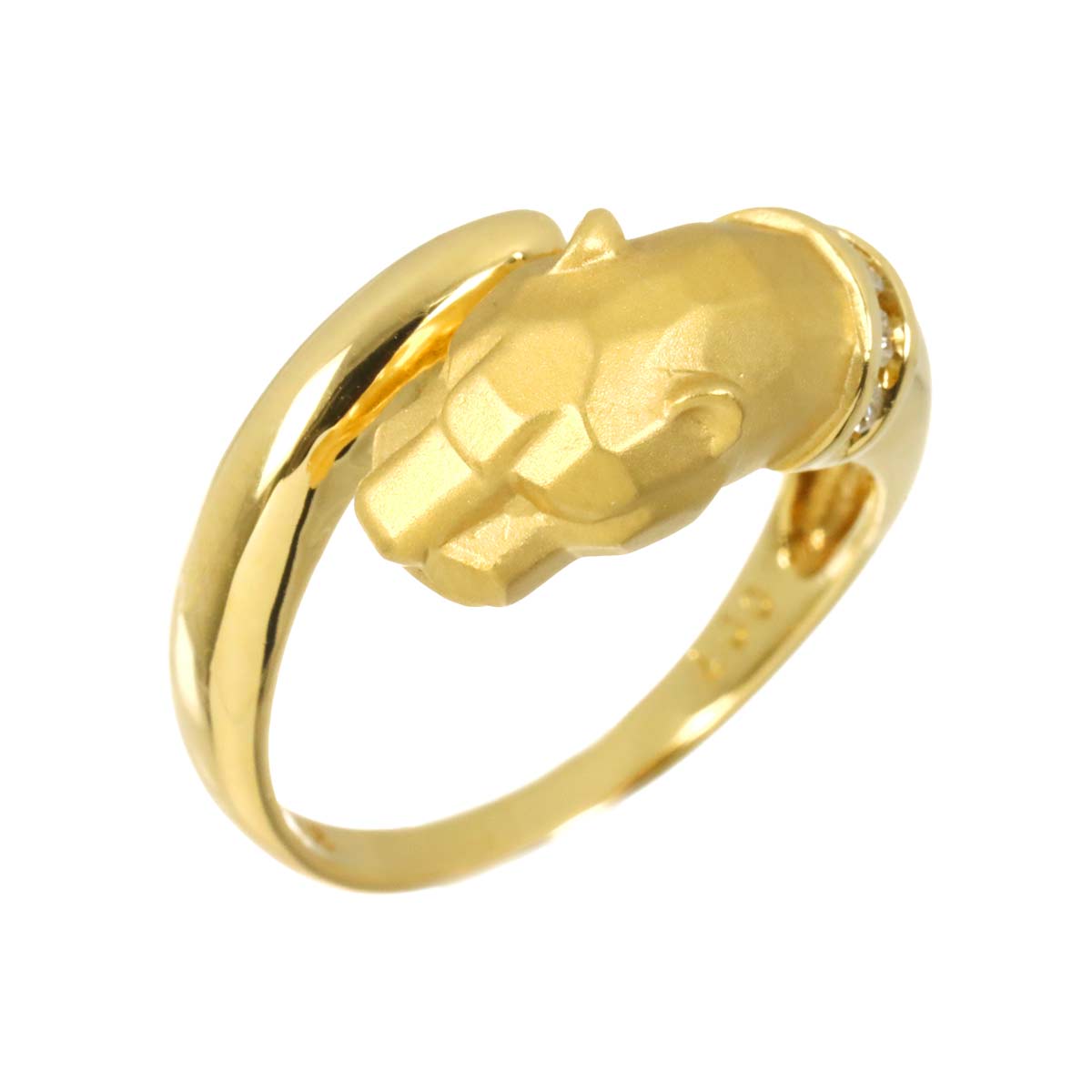Diamond 0.07ct Ring 18K YG size5.75-6(US)